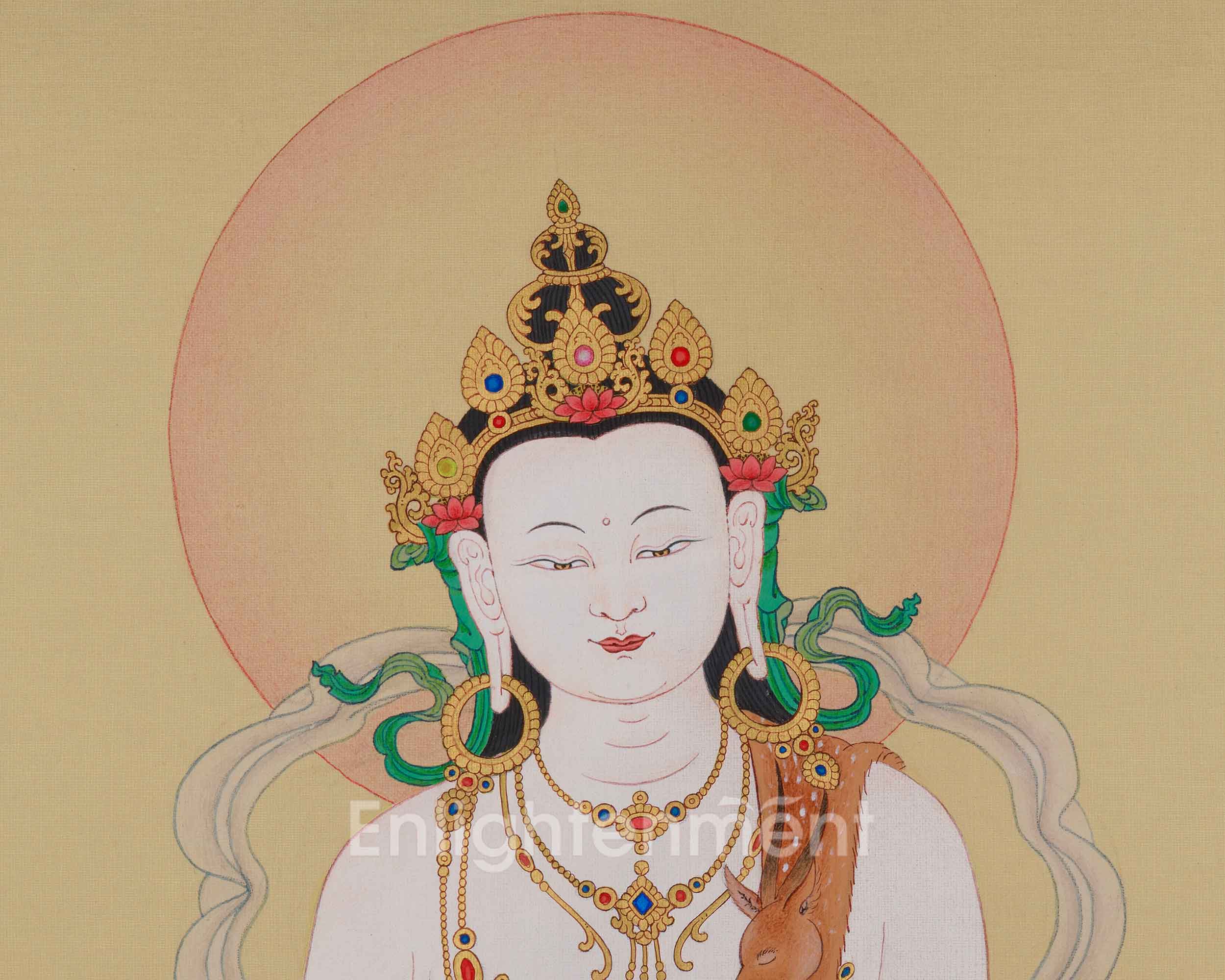 Spiritual Thangka of Chenrezig | Bodhisattva of Infinite Compassion