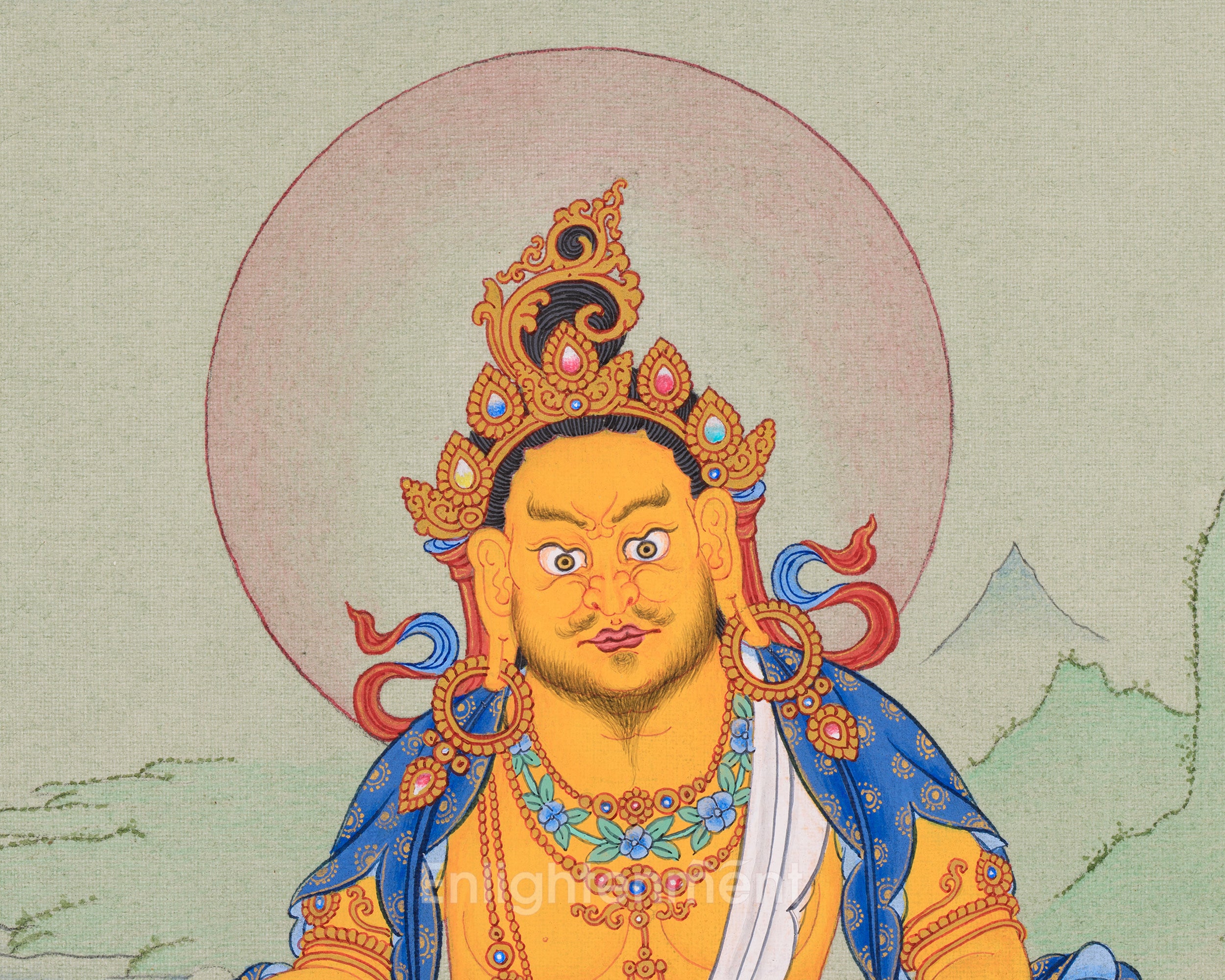 Jambhala Buddha Thangka | Tibetan Deity of Wealth, Prosperity & Abundance