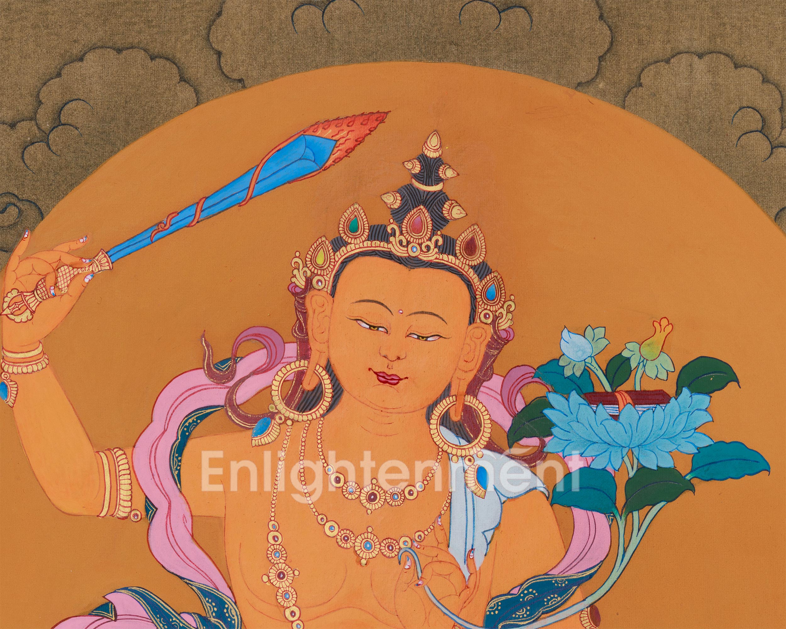Three Tibetan Bodhisattvas: Manjushri, Chenrezig, and Vajrapani | Buddhist Altar