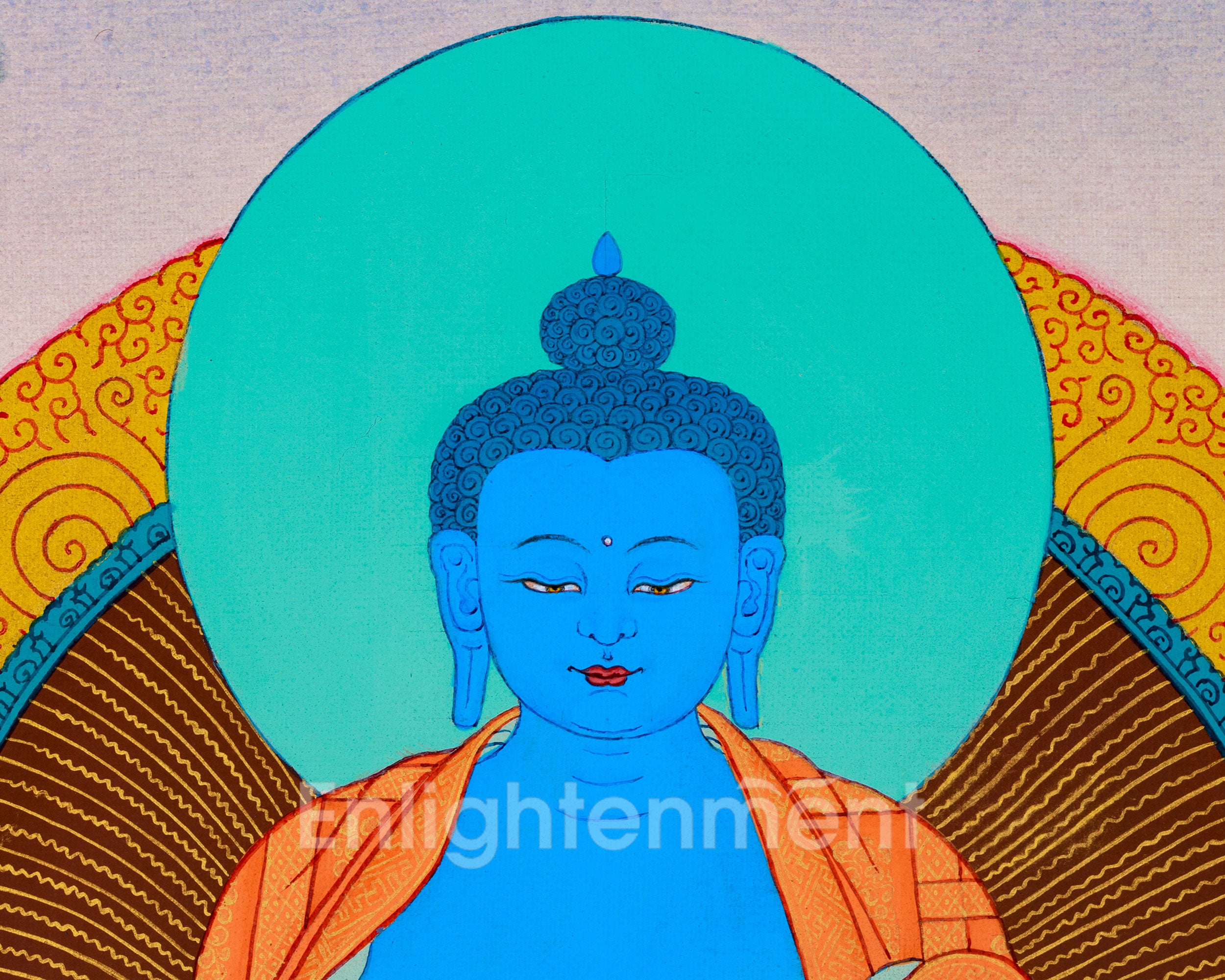 24K Gold Thangka of Medicine Buddha