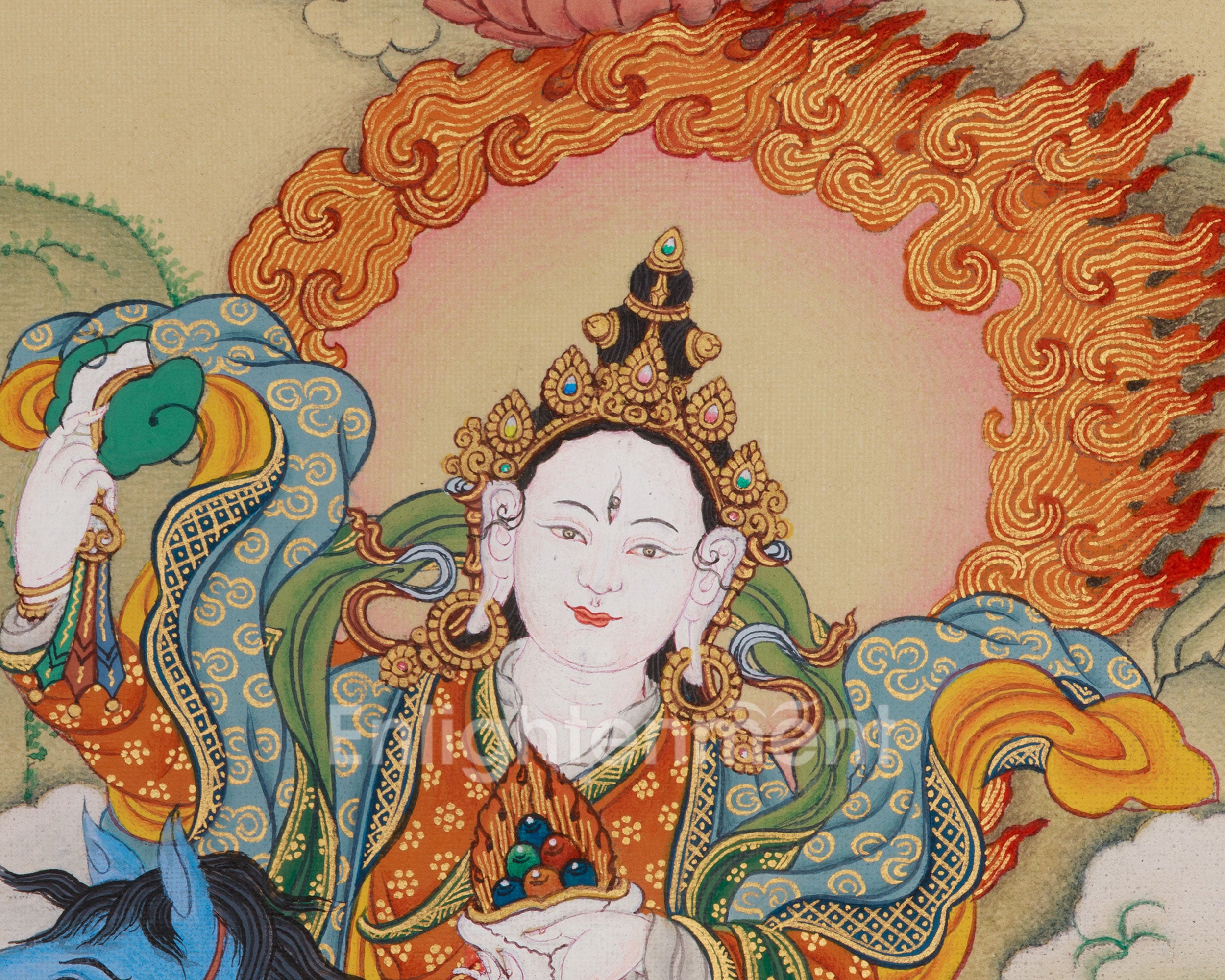 Achi Choki Drolma with Jigten Sumgon Thangka | Wisdom and Compassion Deity