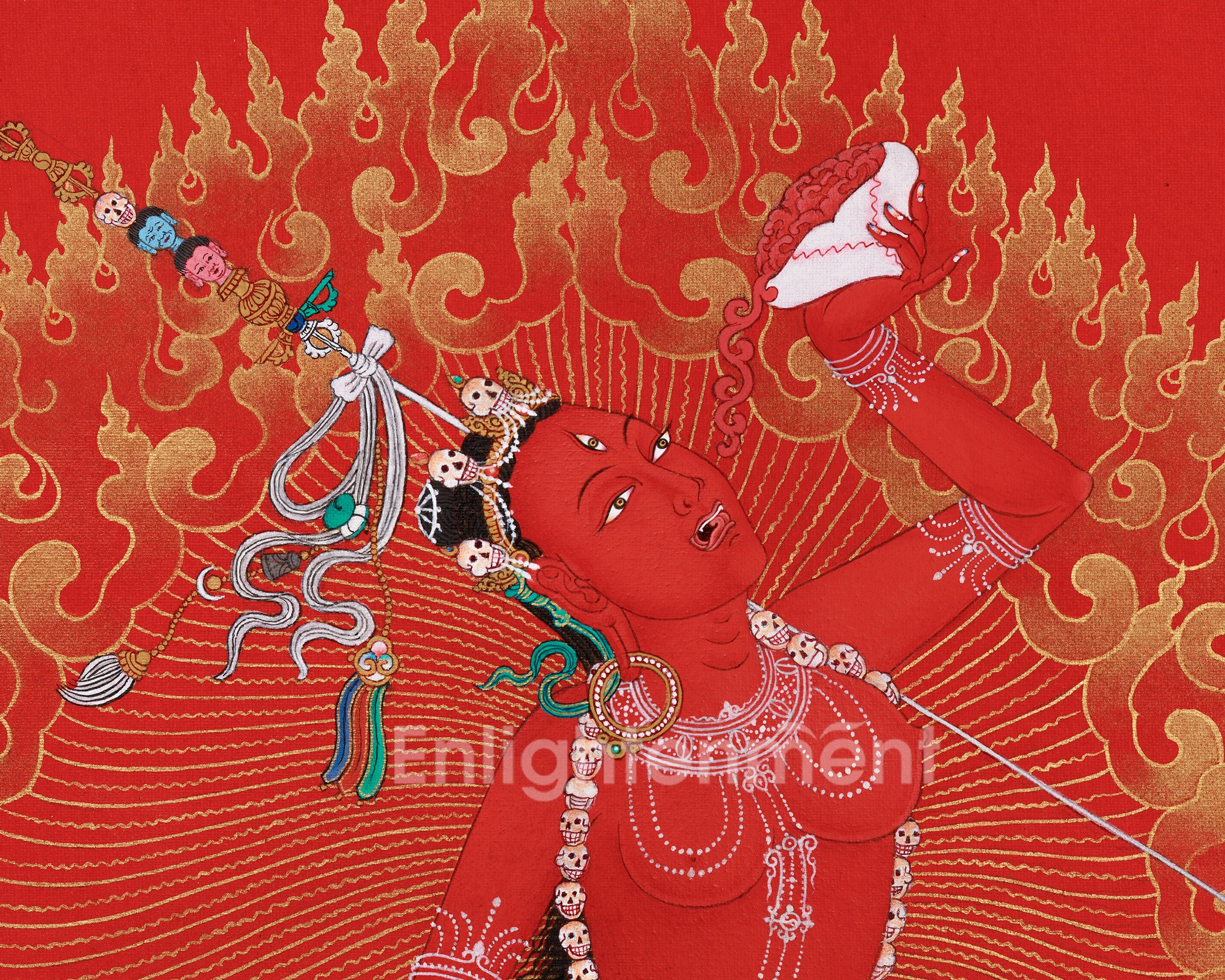 Tibetan Thangka of Vajrayogini | A Representation of Wisdom and Transformation