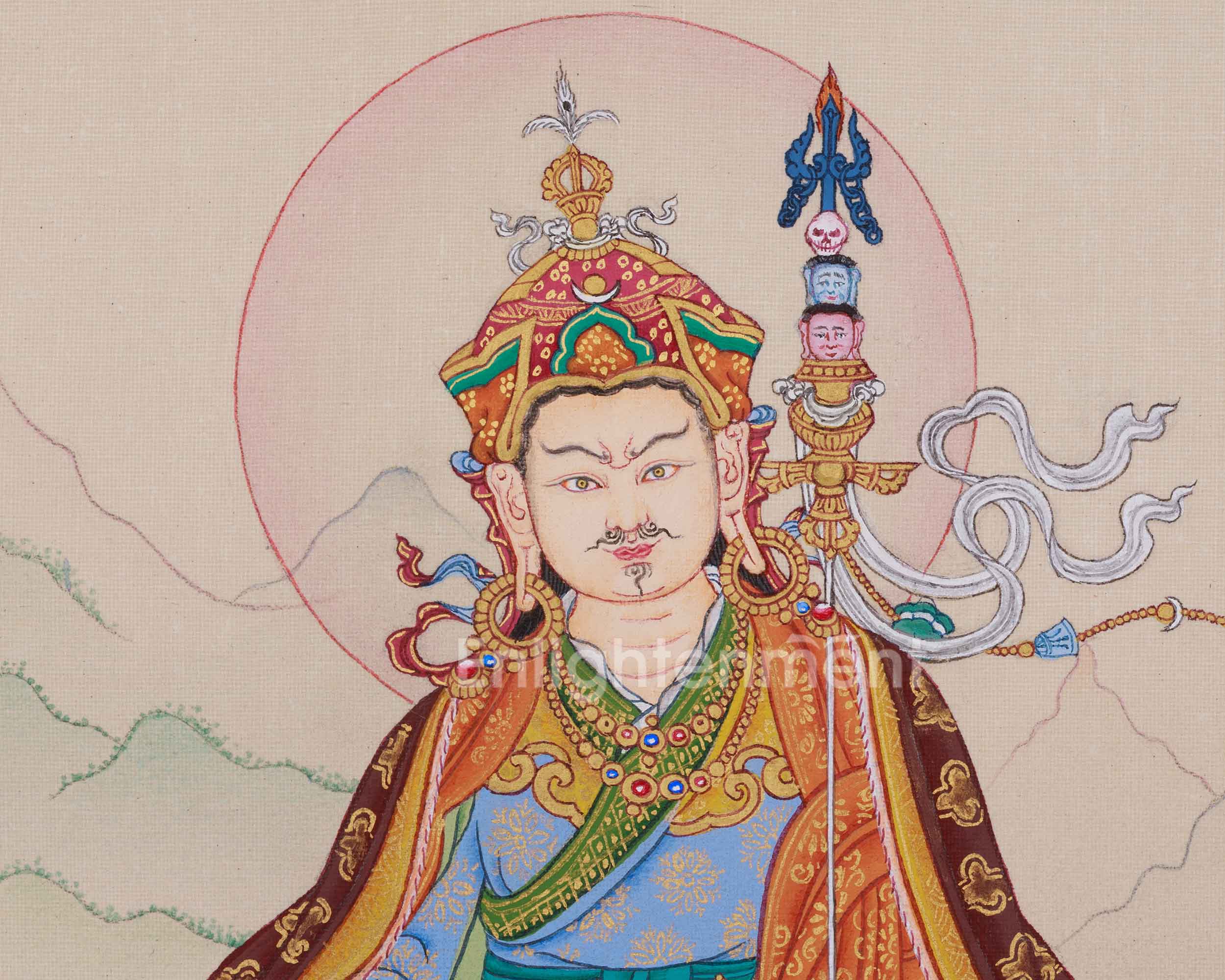 Himalayan Thangka of Guru Rinpoche | Spiritual Teacher