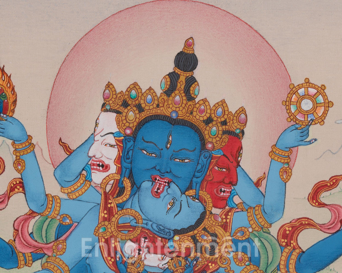 Tibetan Guhyasamaja Thangka Painting | Tantric Deity of the Secret Assembly