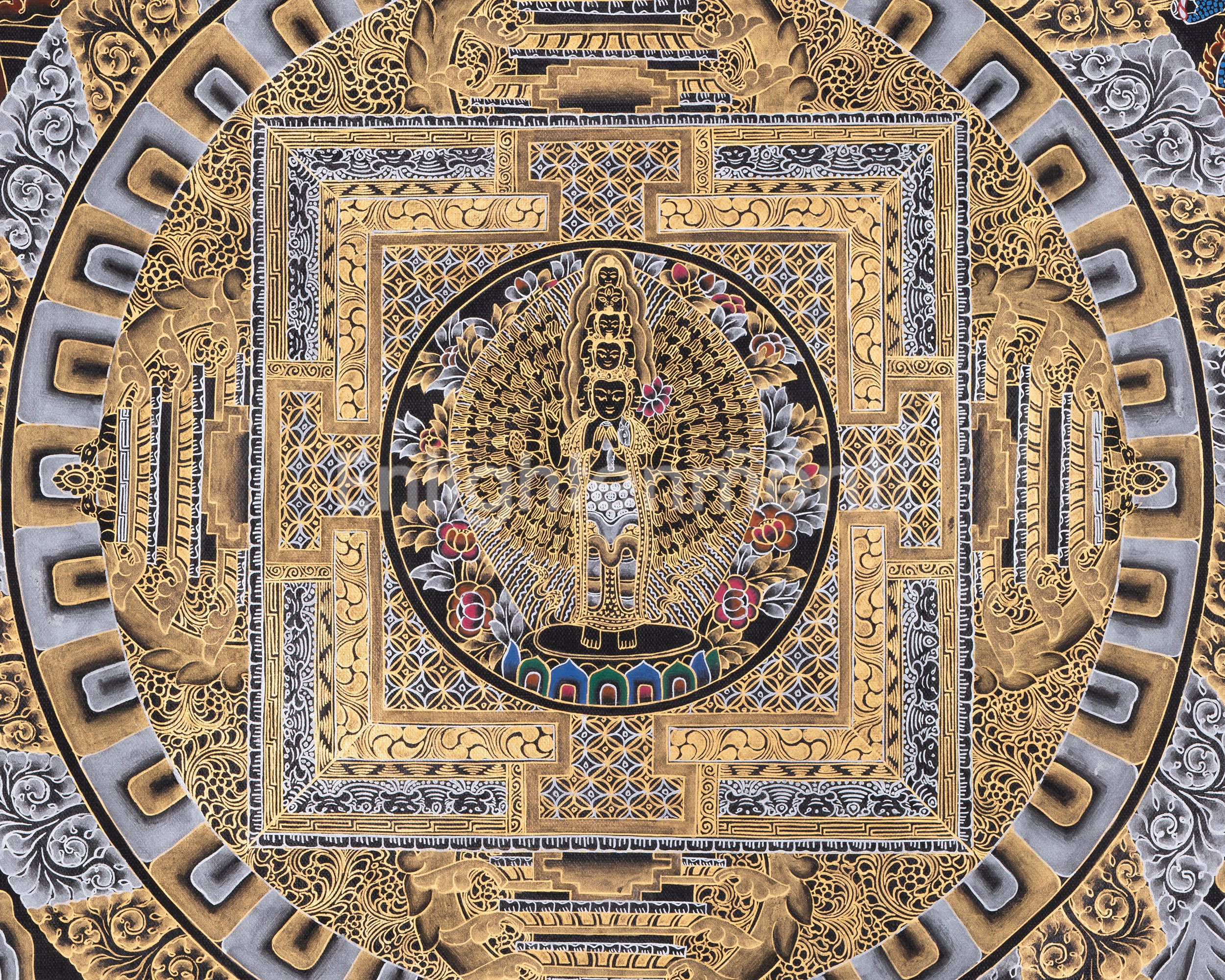 1000 Armed Chenrezig Mandala | Thangka of Boundless Compassion