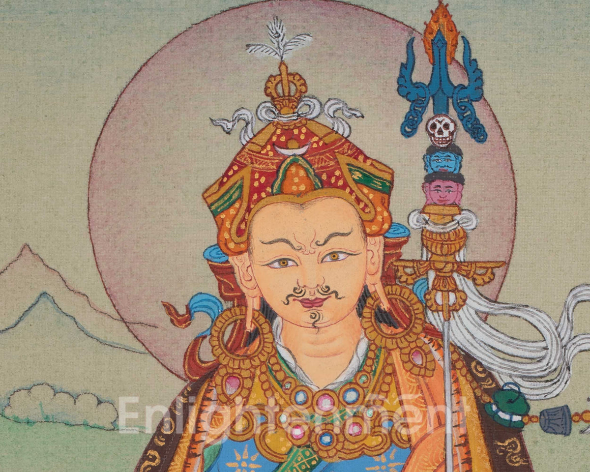 Guru Rinpoche Buddhist Wall Art | The Second Buddha | Lotus-Born Master
