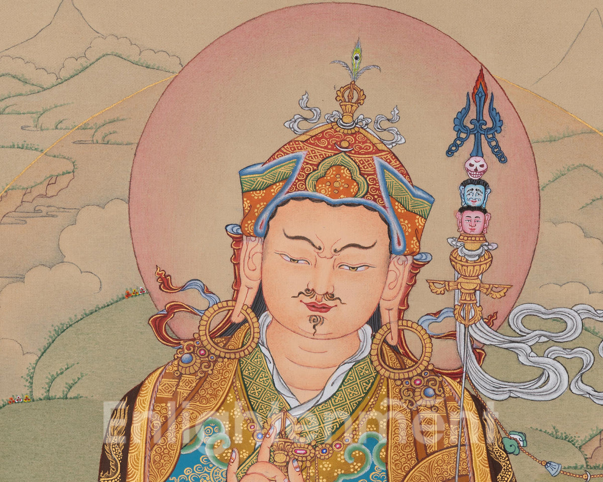 Guru Rinpoche Vajrayana Artwork | The Second Buddha | Lotus-Born Master