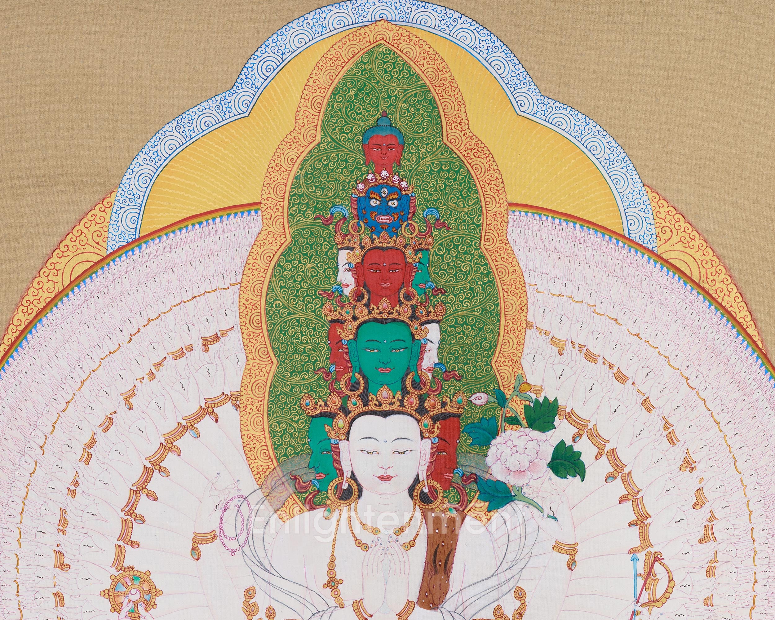 Buddha Avalokiteshvara | Spiritual Artwork of the Bodhisattva Who Alleviates Suffering
