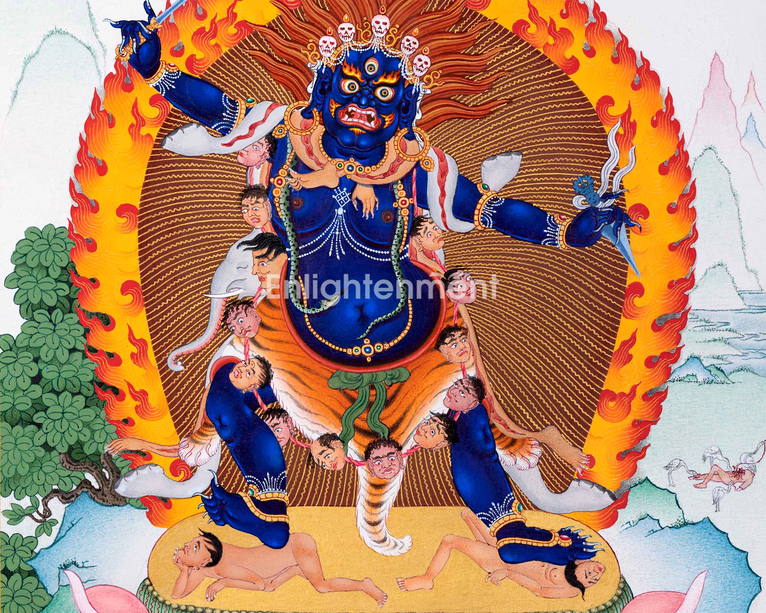 Mystical Vajranakhi Thangka | Wrathful From of Vajrayogini | Tibetan Art of Powerful Deity