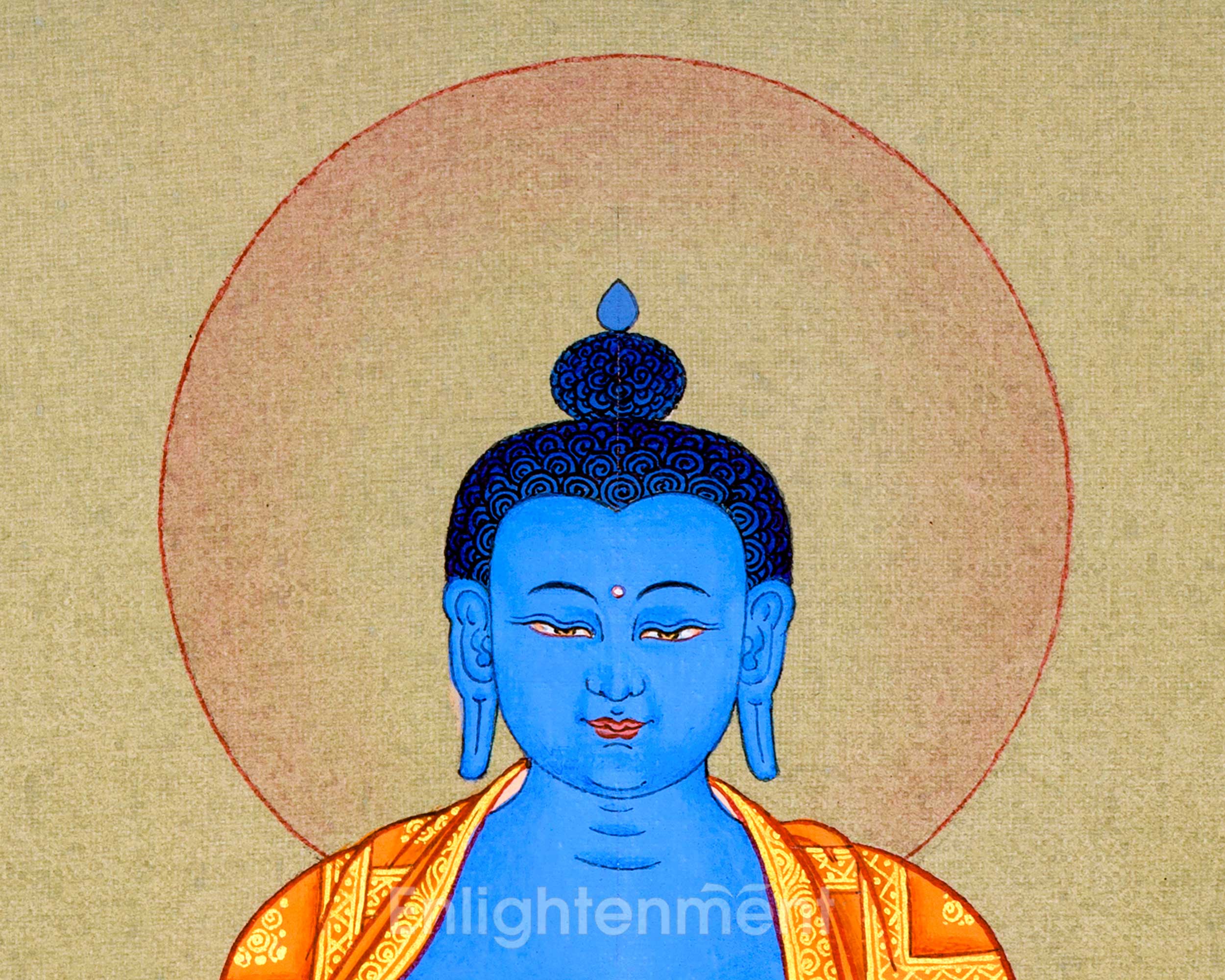 Healing Blue Medicine Buddha Thangka