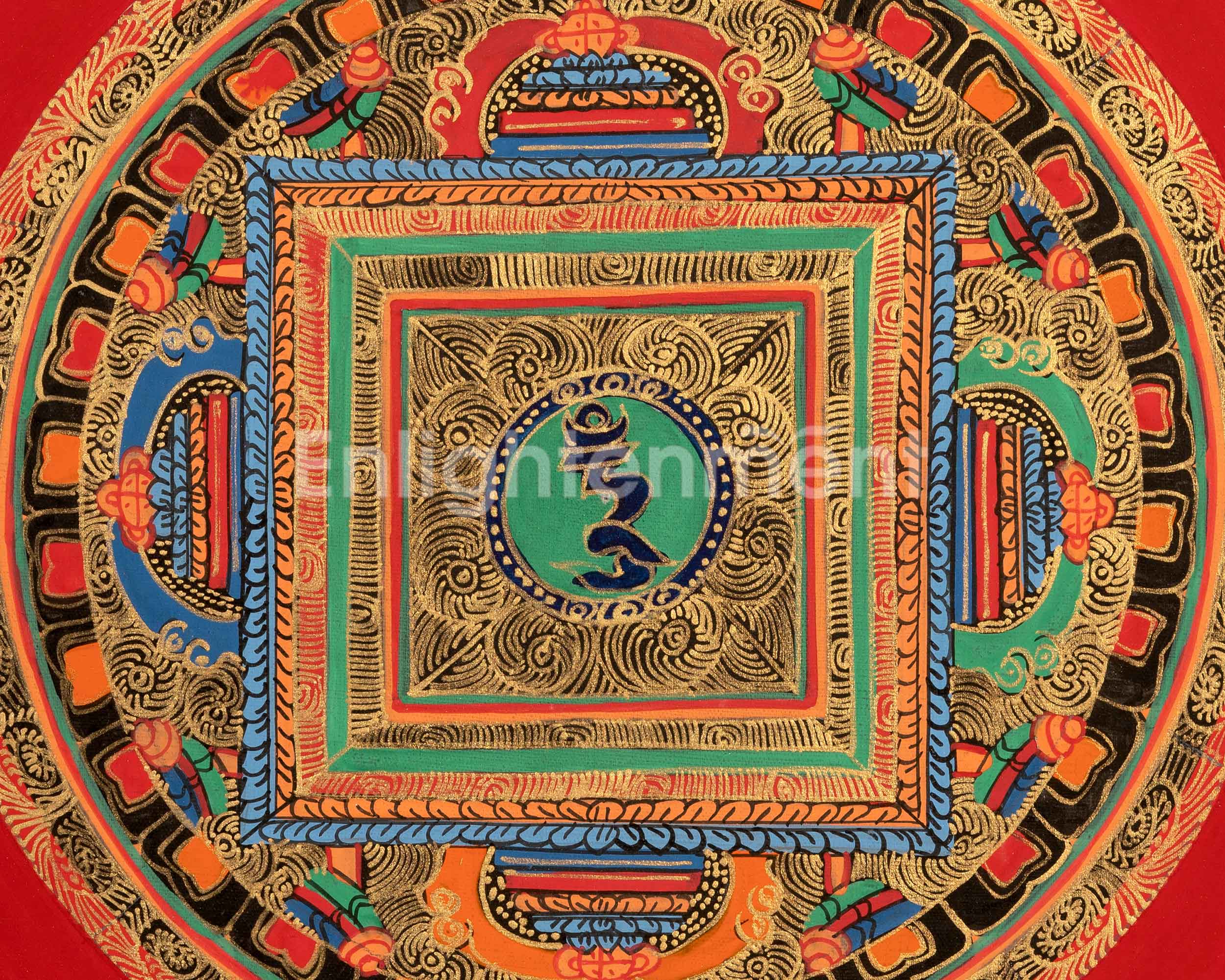 Tibetan Mantra Mandala | Vibrant Symbolism for Mindfulness and Balance