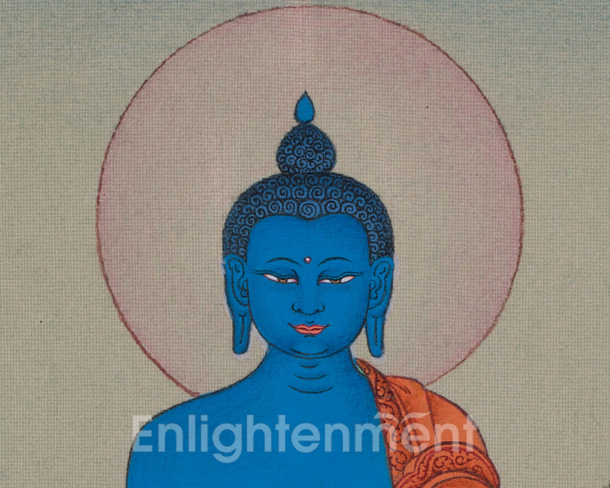 Medicine Buddha Traditional Thangka | Healing Deity Bhaiṣajyaguru