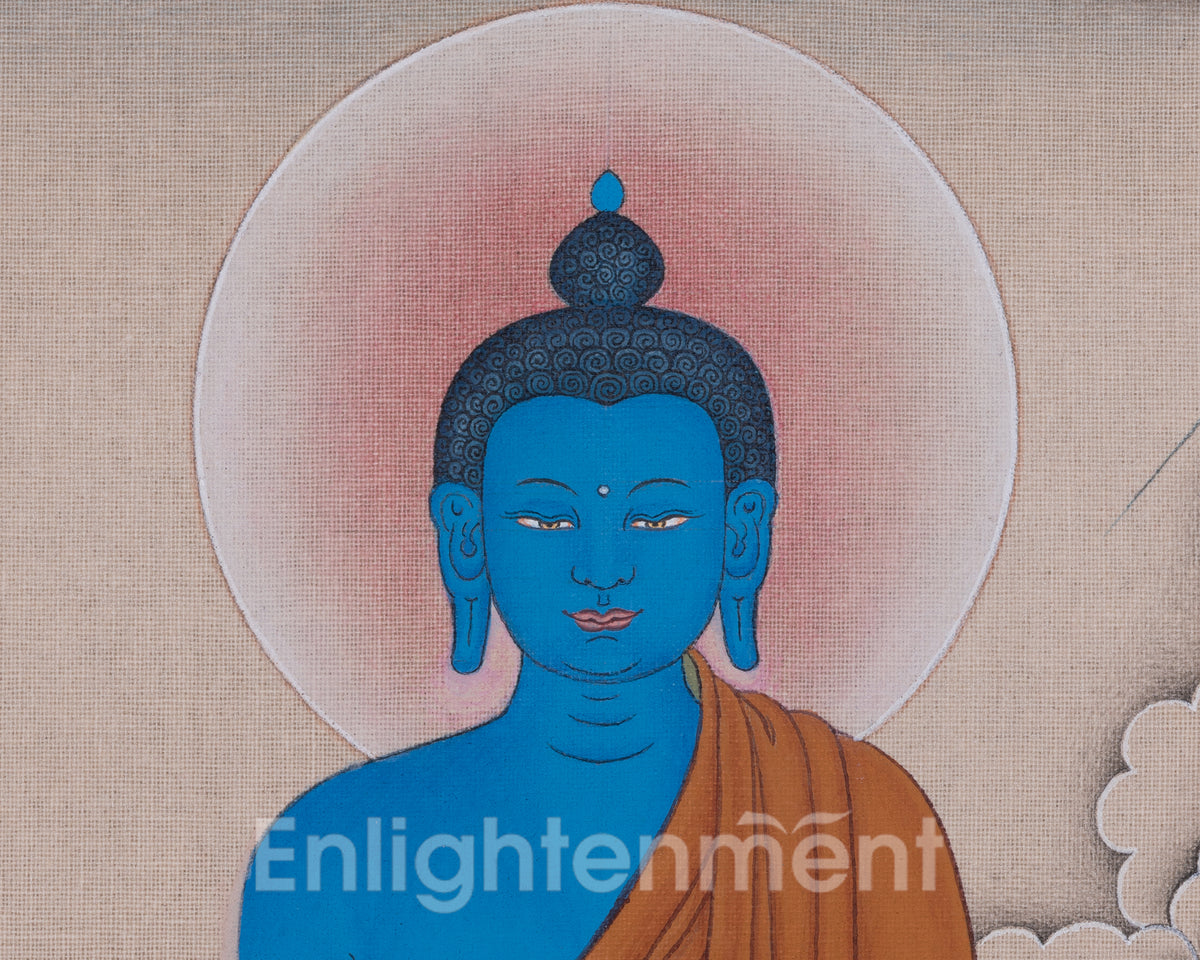 Medicine Buddha Healing Deity Thangka | Bhaishajyaguru Artwork