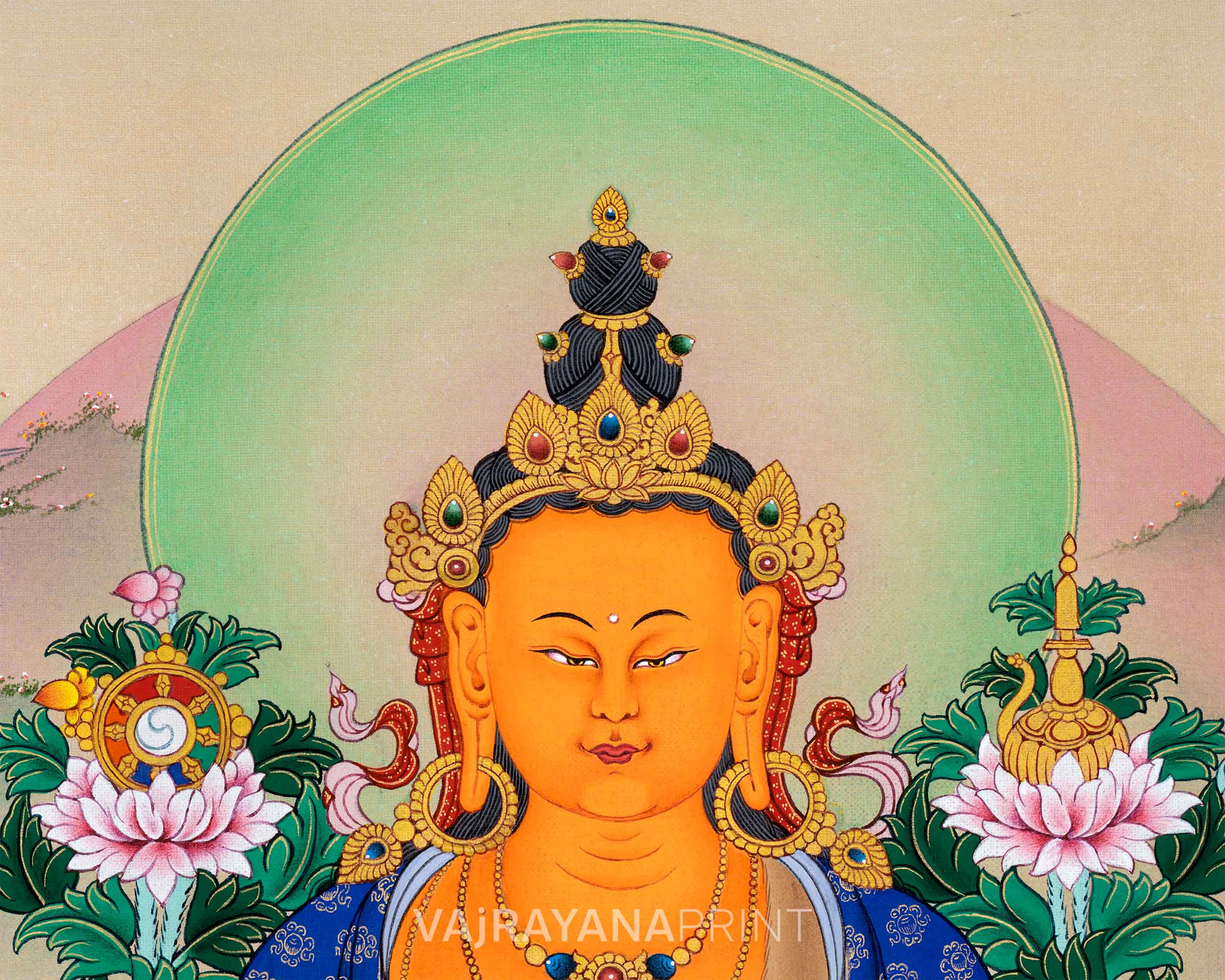 Maitreya Buddha's Presence in Canvas Print | Embodiment of Future Enlightenment