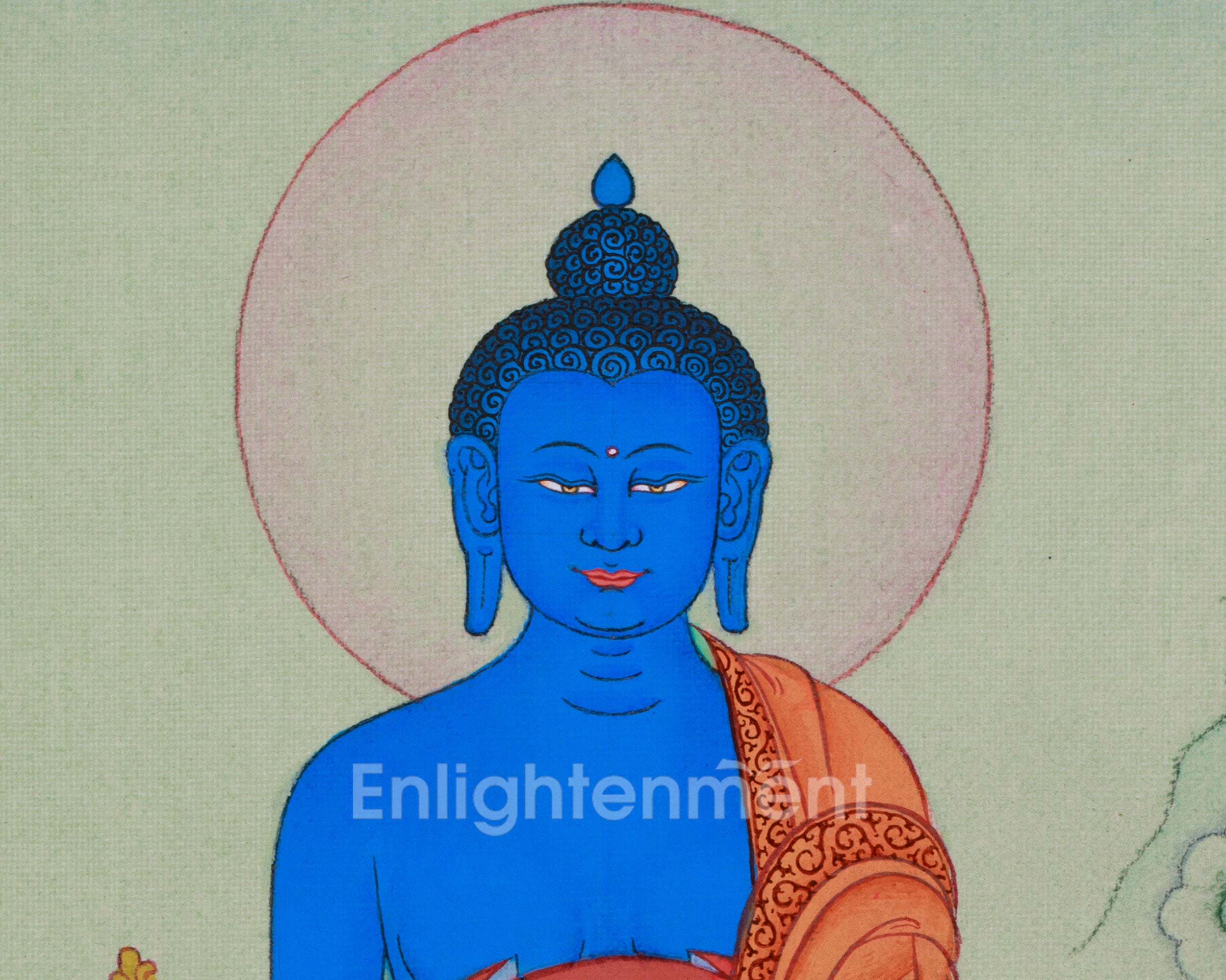 Sacred Thangka of Medicine Buddha |A Divine Representation of Healing