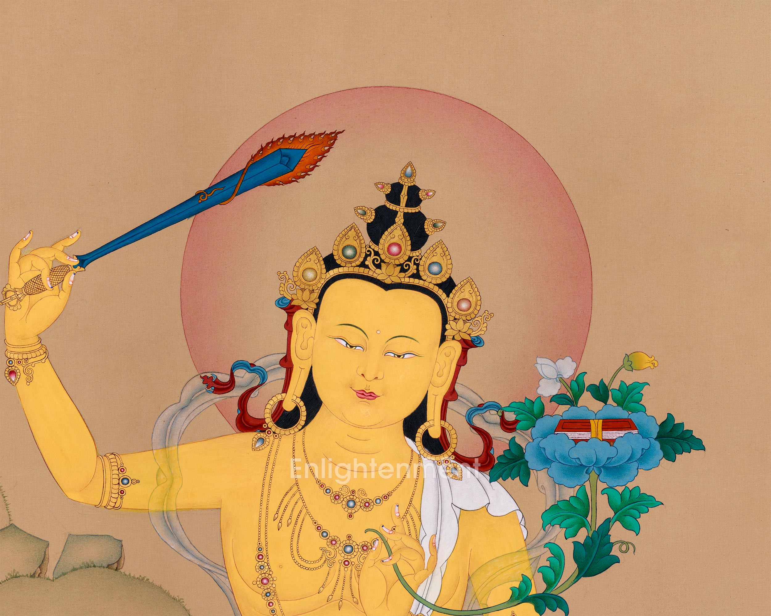 Majestic Wisdom of Manjushri: Grand Representation in Karma Gadri Style