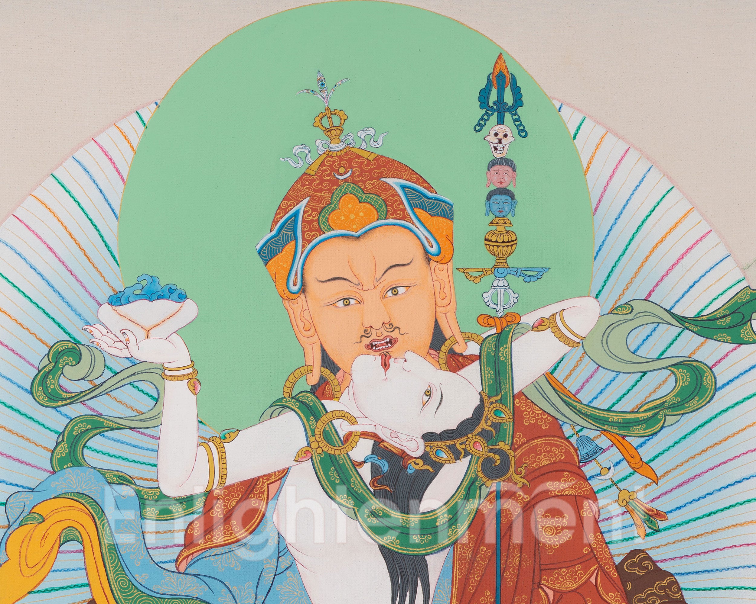 Guru Rinpoche with Consort, Yeshe Tsogyal | Union of Wisdom and Compassion