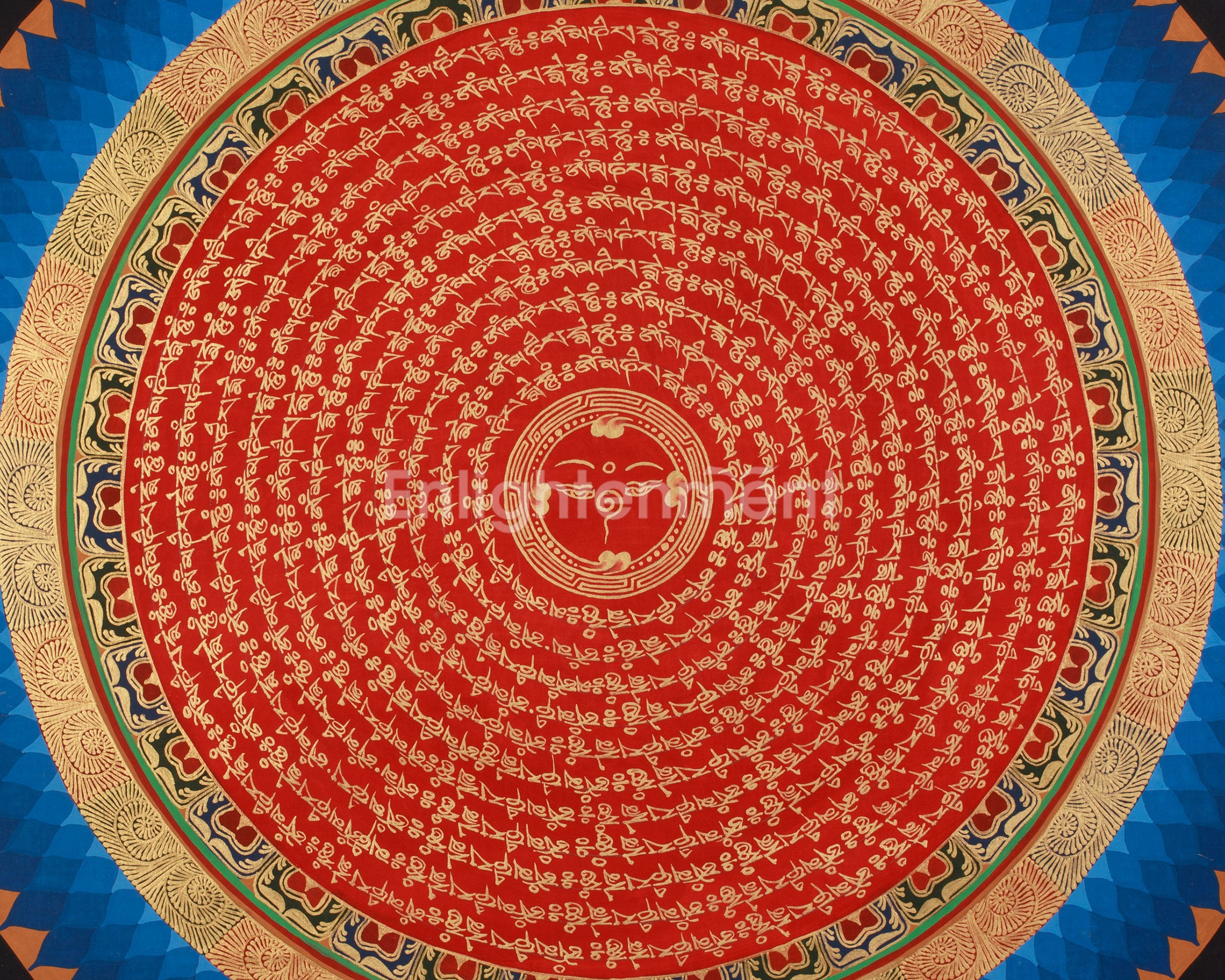 Traditional Thangka of Mantra Mandala | A Masterpiece of Sacred Artwork