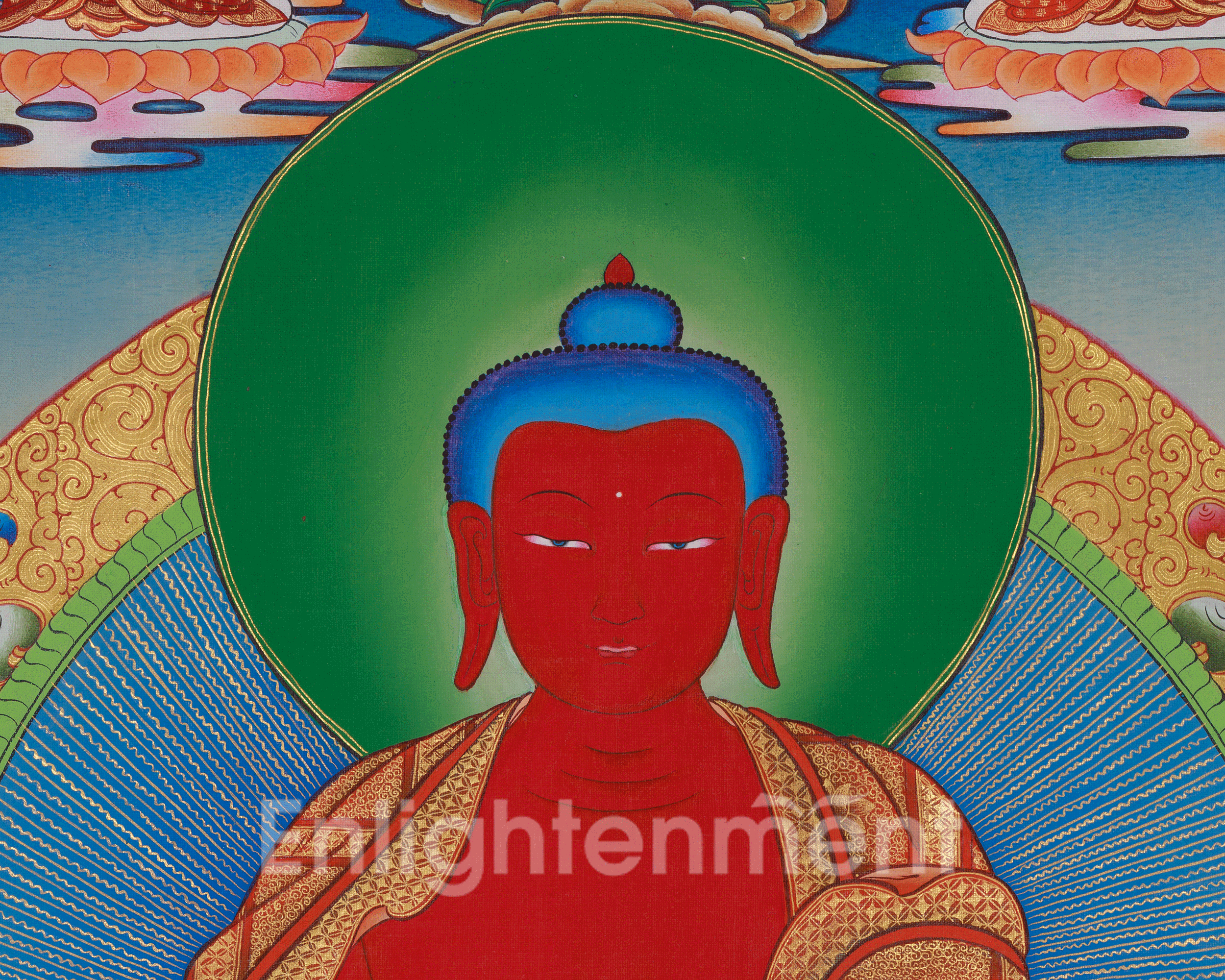 Buddhist Amitabha Buddha Thangka | Pure Land Buddhism