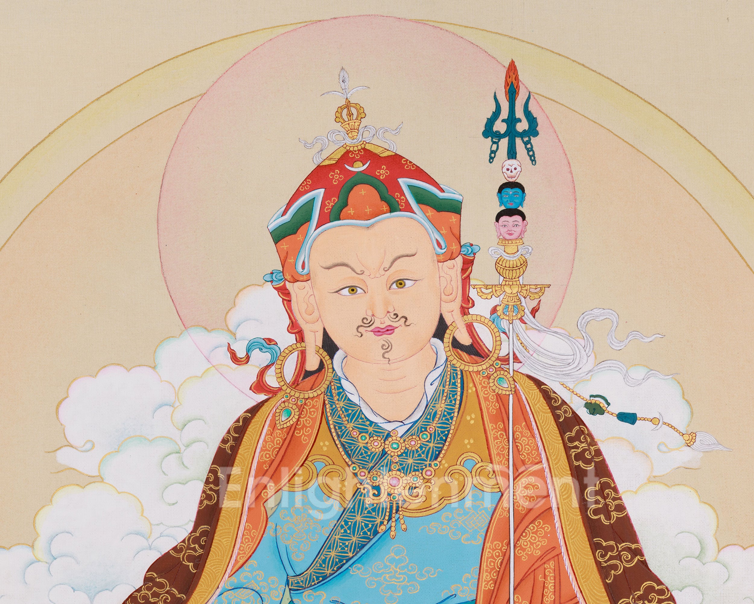 Precious Guru Padmasambhava Thangka | Tantric Tibetan Buddhist Deity
