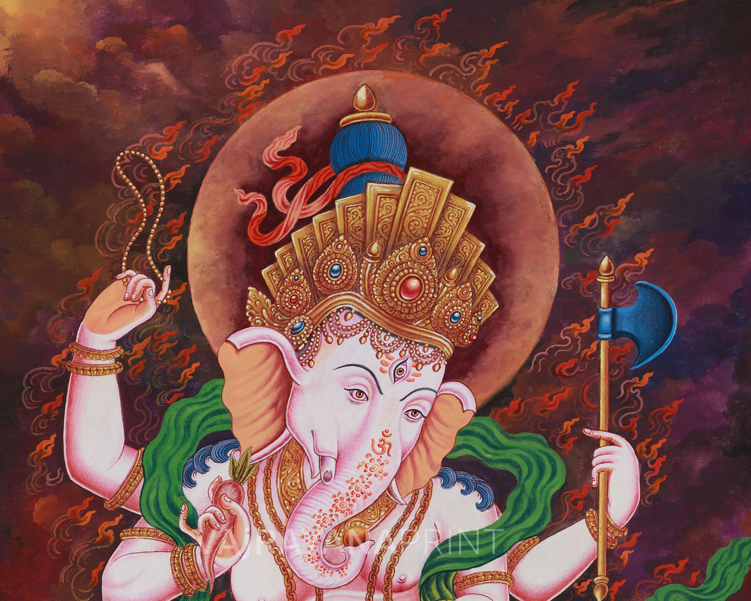 Ganesha Canvas Print | Sacred Hindu Deity Artwork
