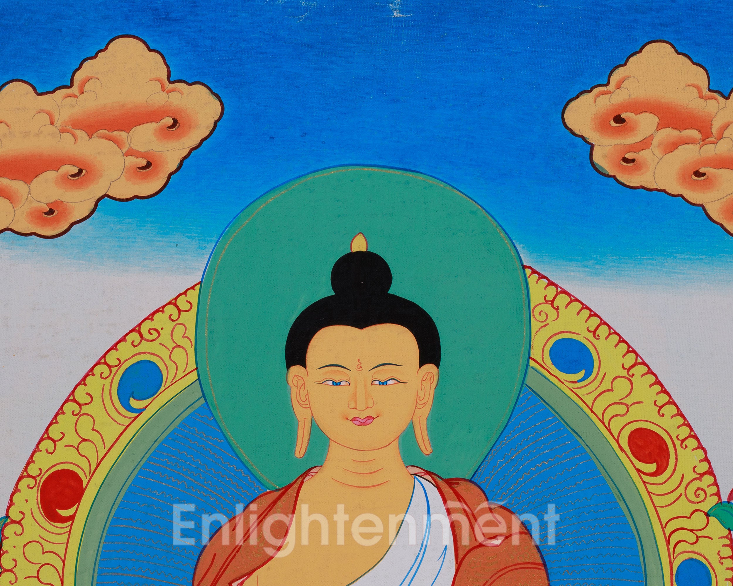 Enlightened Buddha Thangka | Authentic Depiction of Shakyamuni Buddha