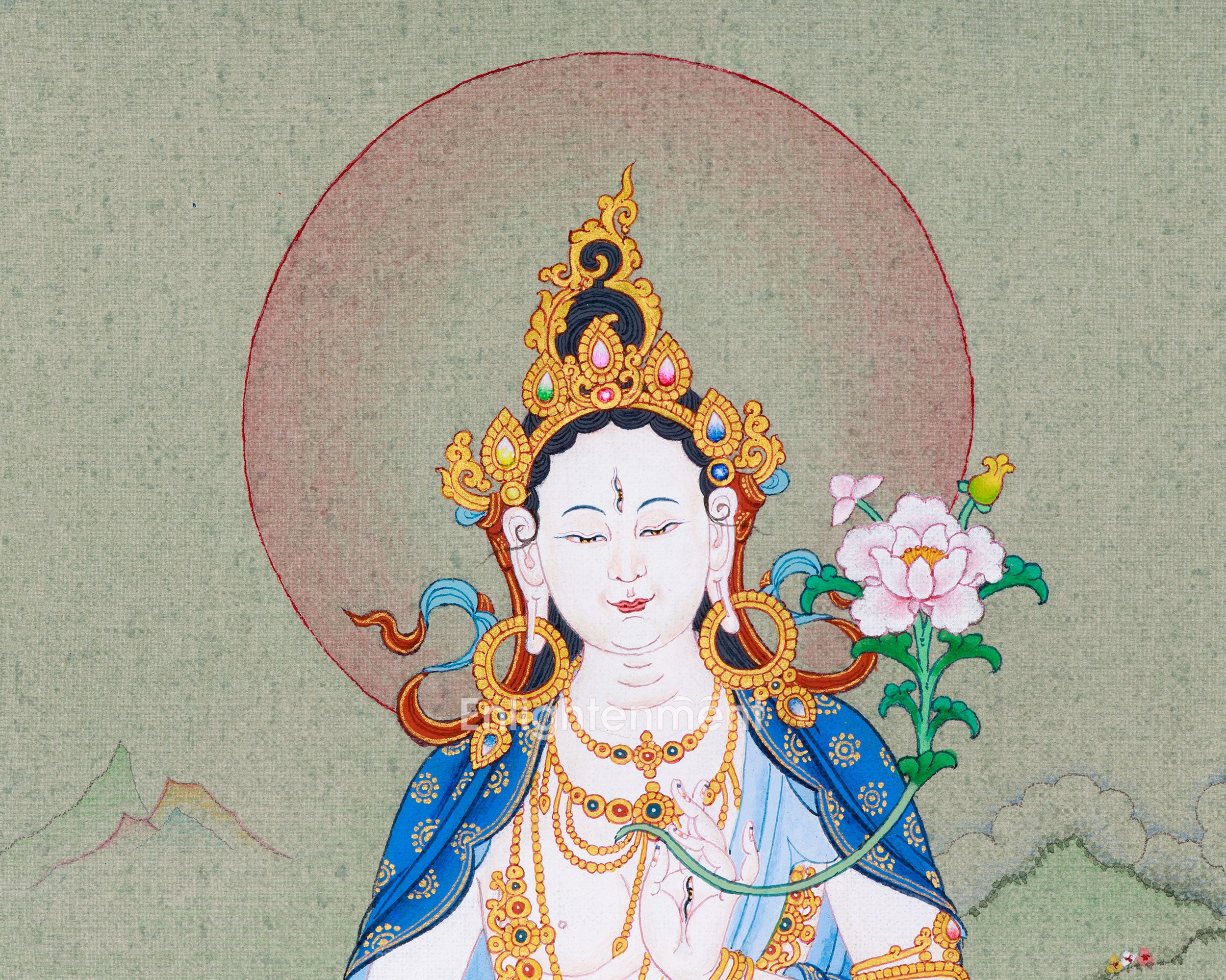 White Tara, Goddess of Compassion Thangka | Authentic Himalayan Art for Spiritual Wellness