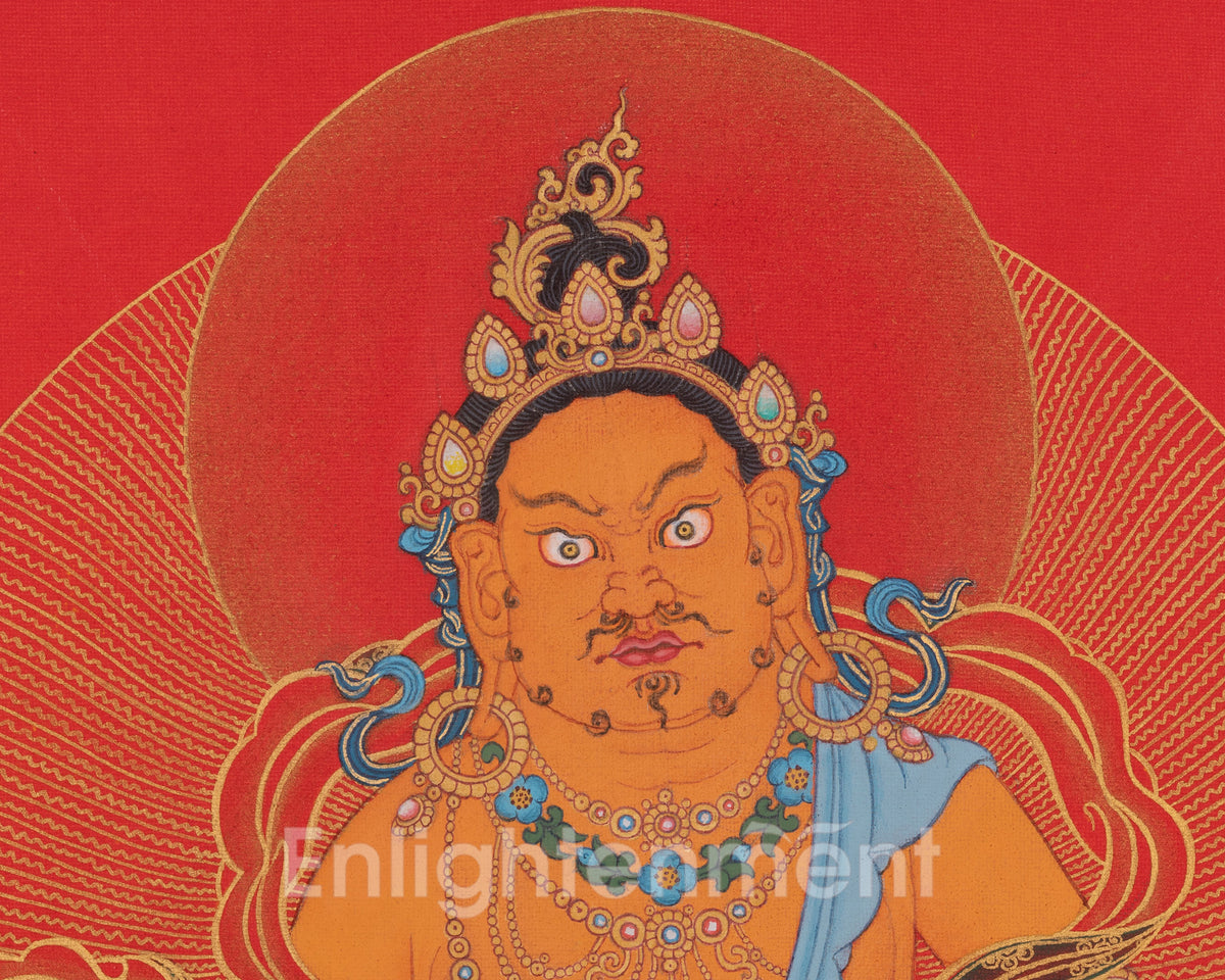 Dzambhala Tibetan Buddhist Art | Buddhist Deity of Wealth, Prosperity, And Compassionate Abundance