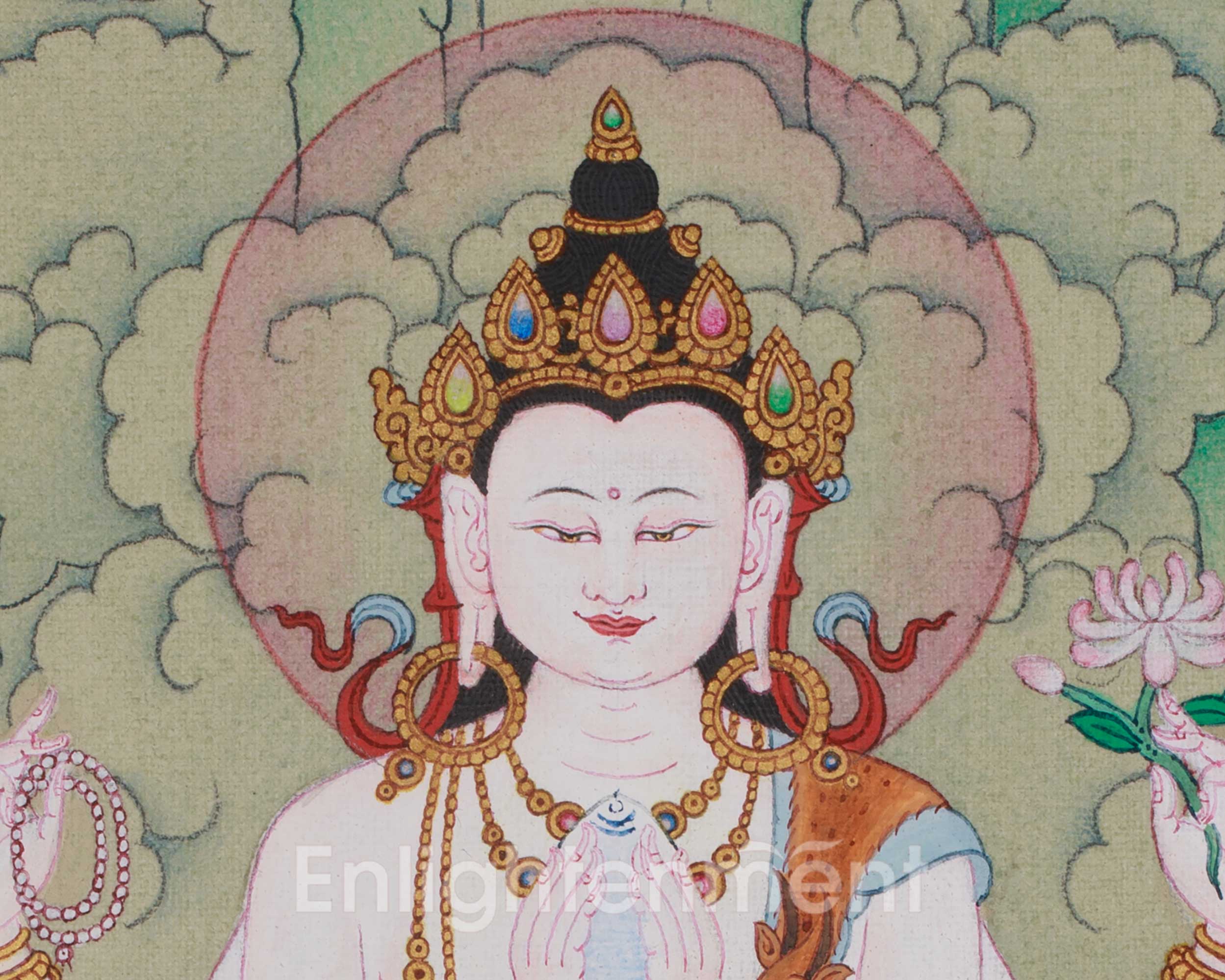 Chenrezig Buddhist Artwork | Compassion Deity | Himalayan Thangka
