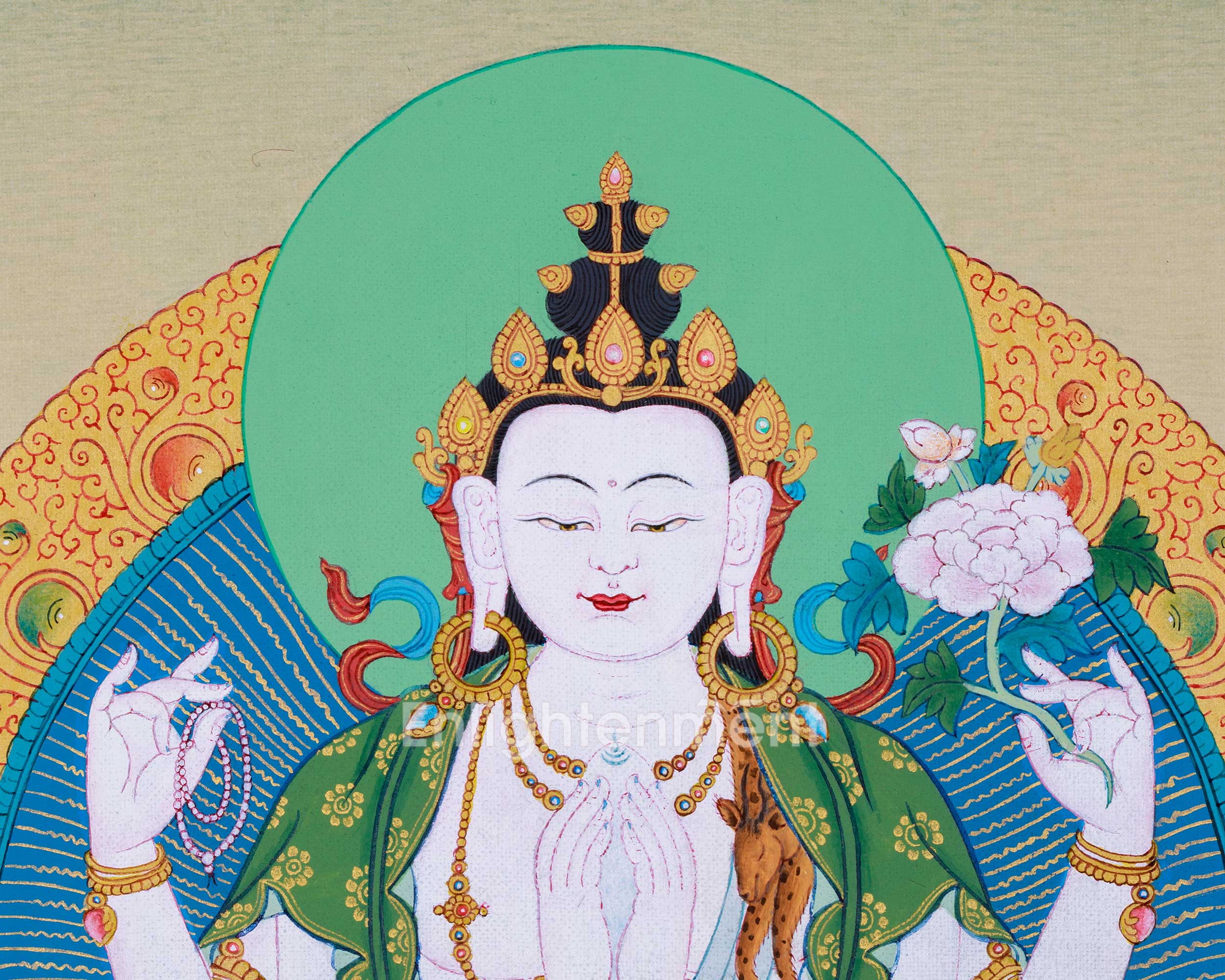 Small Gold Avalokiteshvara Thangka
