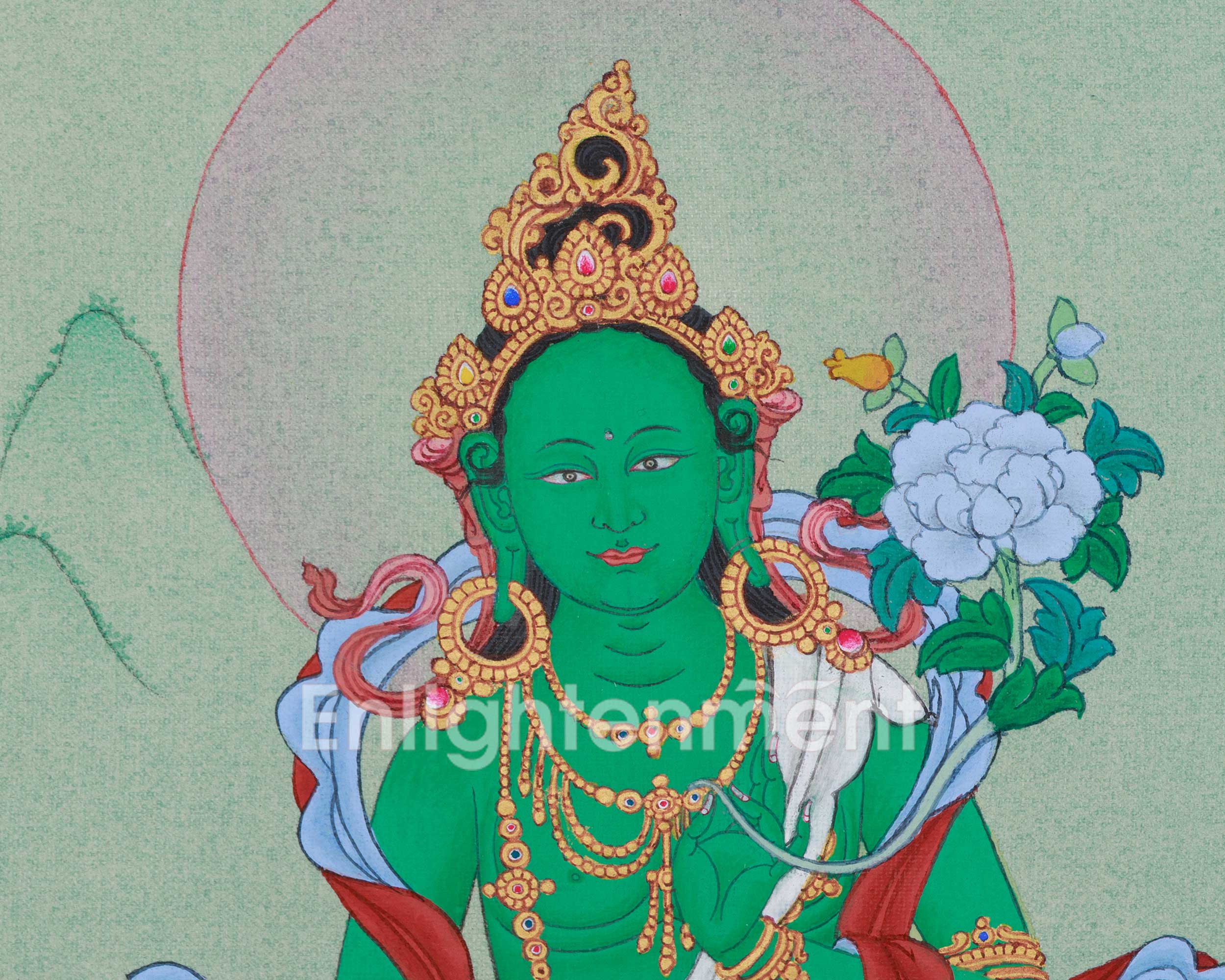 Original Thangka of Supreme Mother Jetsun Dolma | Goddess of Compassion and Protection