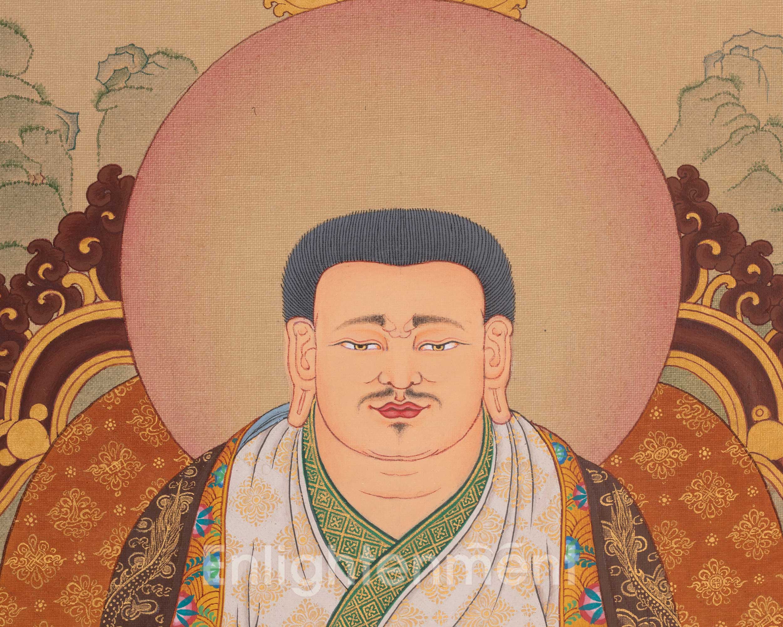 Marpha Kagyu Lineage Art | Tibetan Meditation Master Thangka | Spiritual Gift