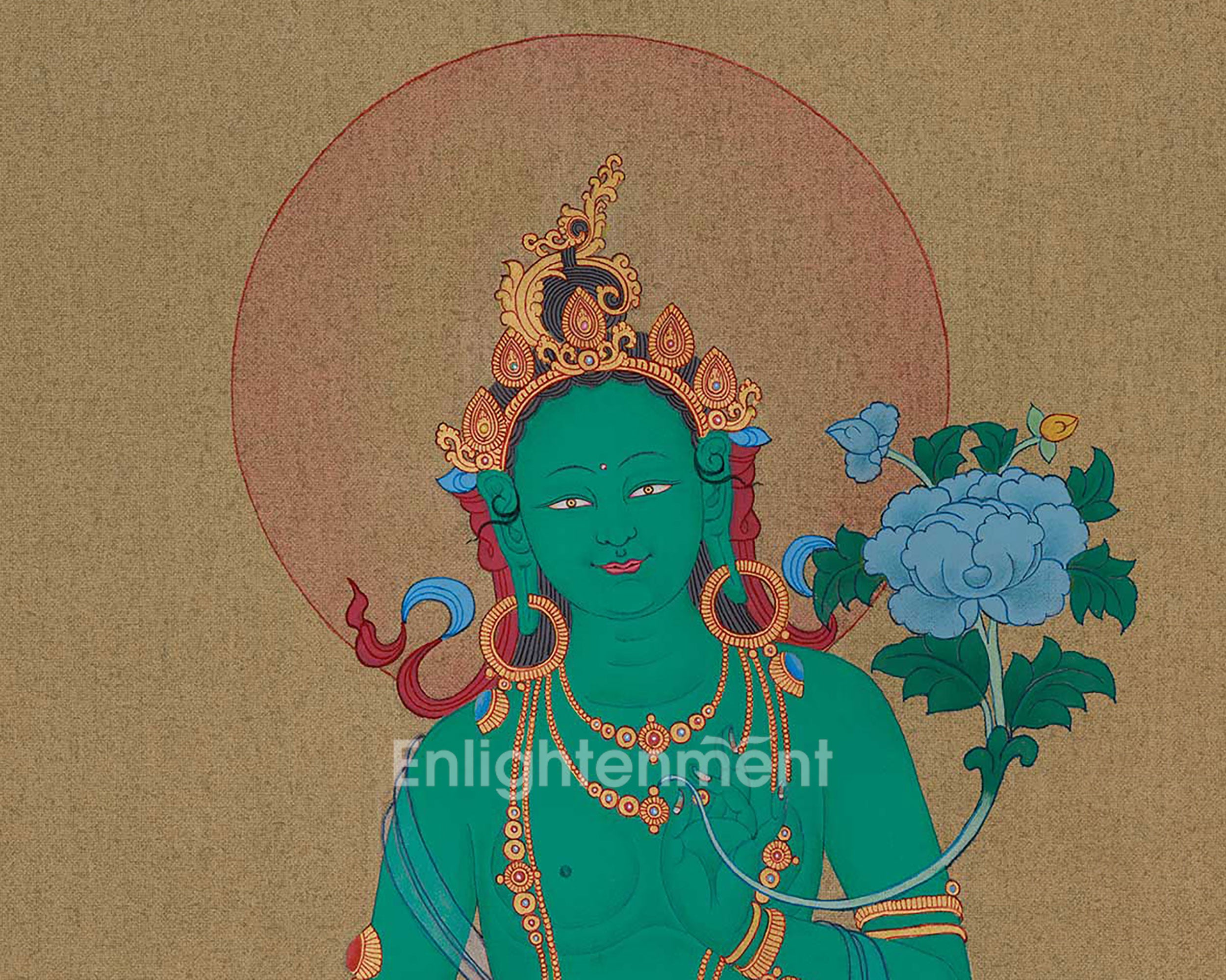 Buddha Art of Green Tara | Deity of Protector and Compassionate Savior