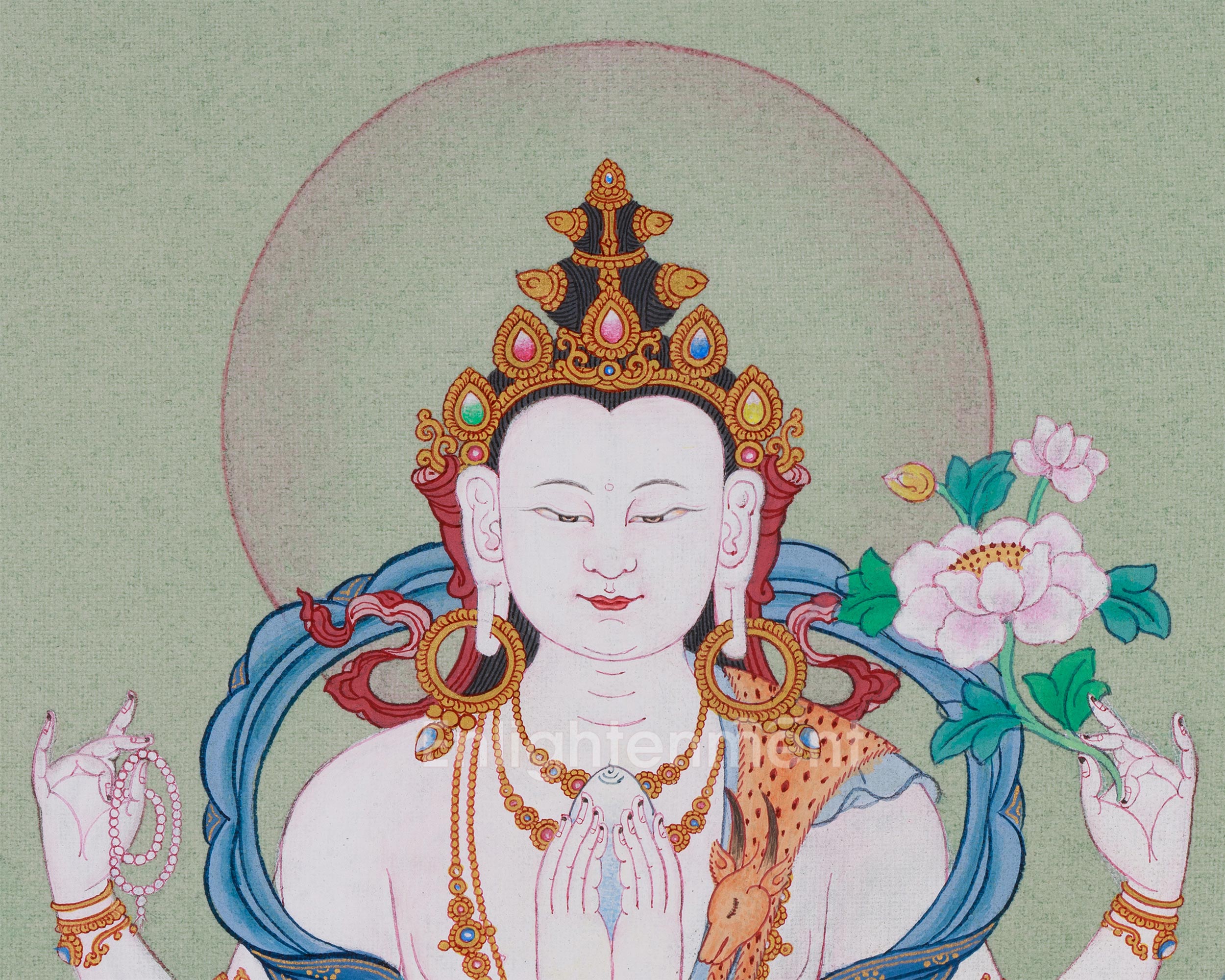 Compassionate Bodhisattva, Chenrezig Thangka