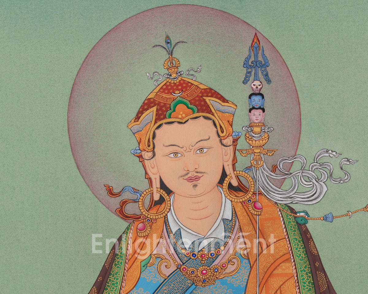 Lotus Born Guru Rinpoche Artwork | Padmasambhava Thangka