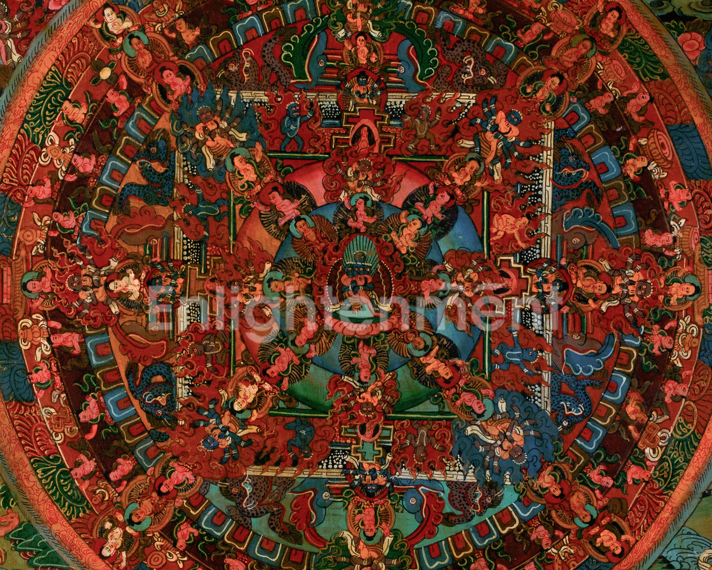Chakrasambhara Mandala Thangka | Tantric Deity Wall Hanging