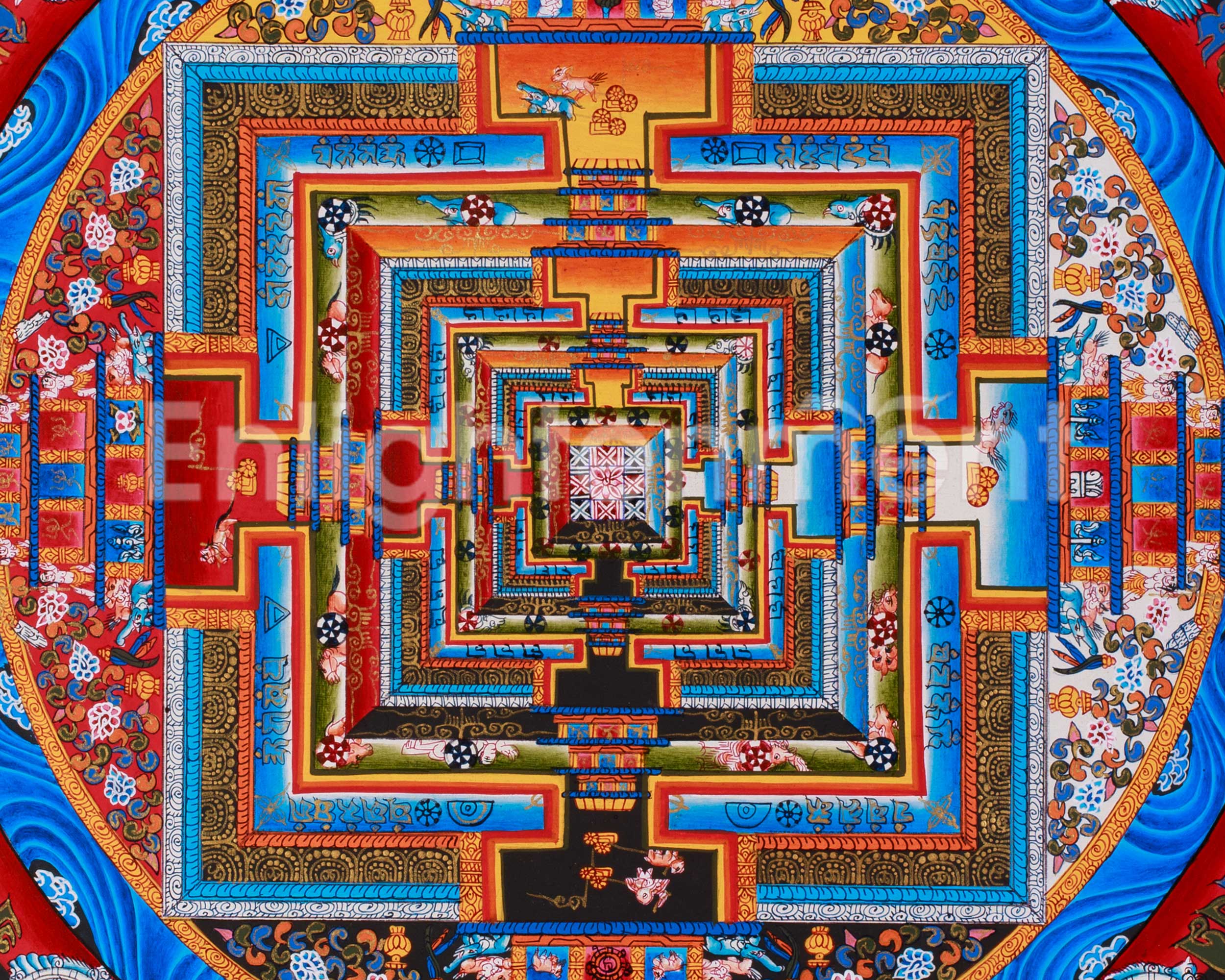 Traditional Tibetan mandala Art | Cosmic Harmony and Enlightened Awareness