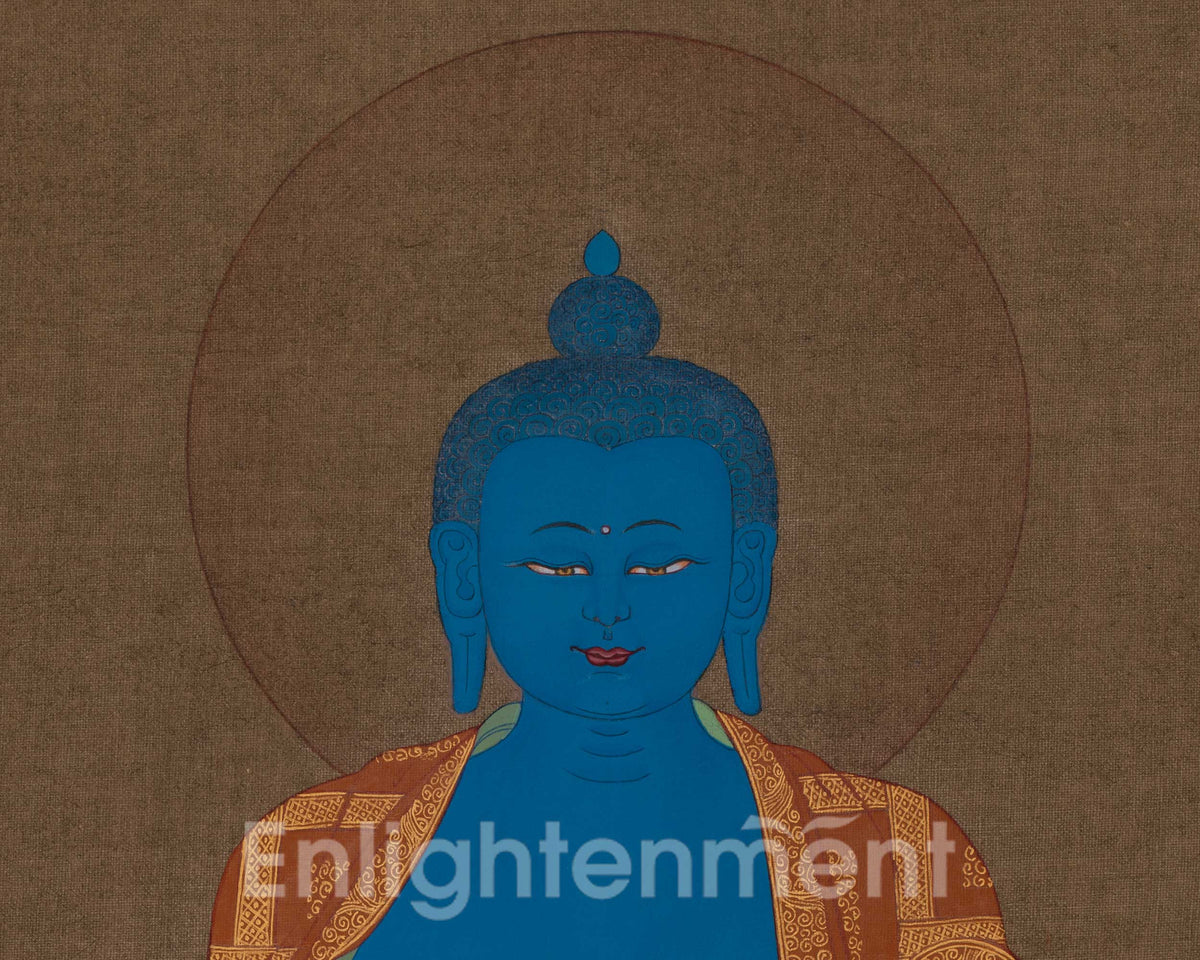 Bhaisajyaguru Thangka Painting | Medicine Buddha Art
