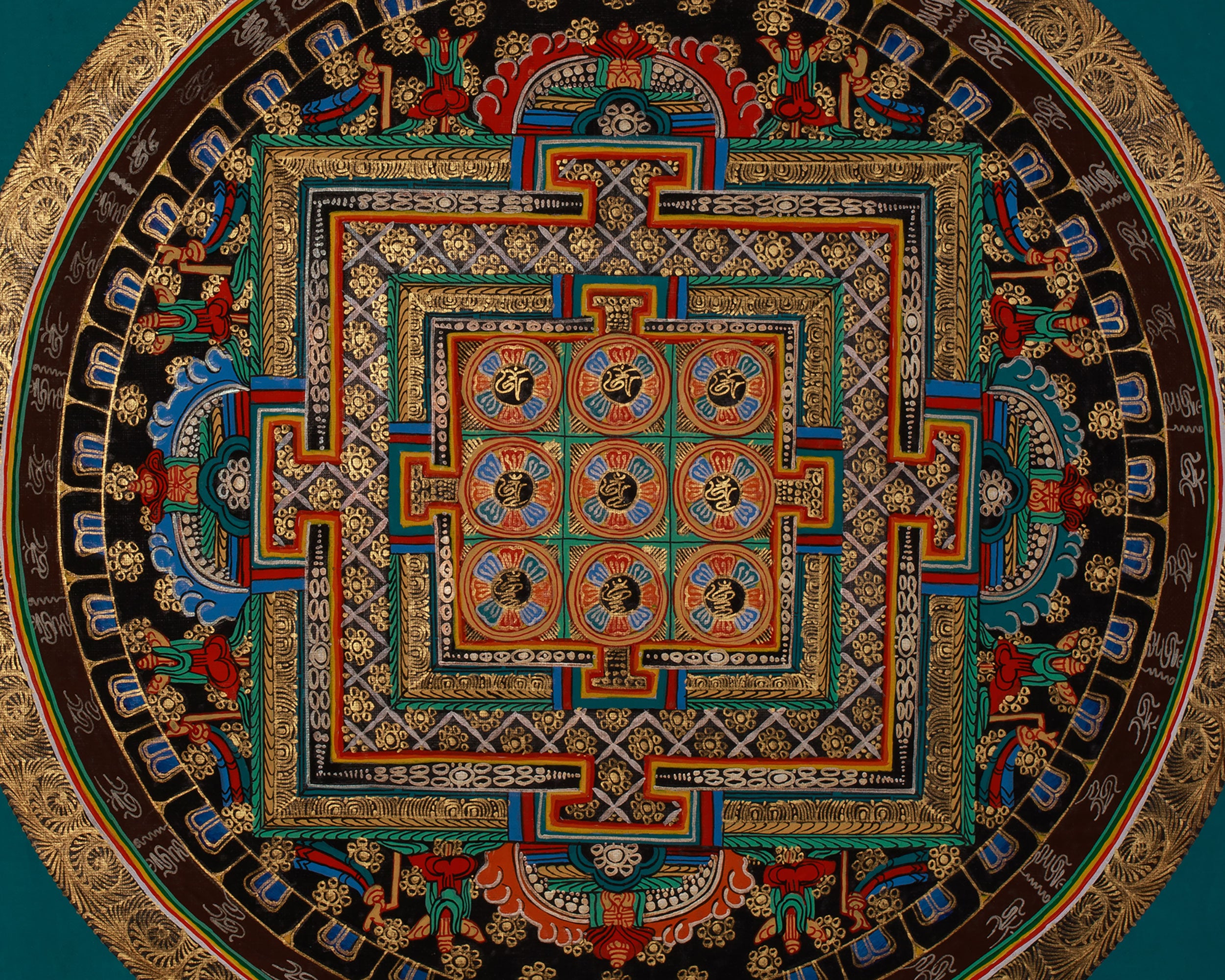 Original Mantra Mandala Arts | 24K Gold Embellished Artistry