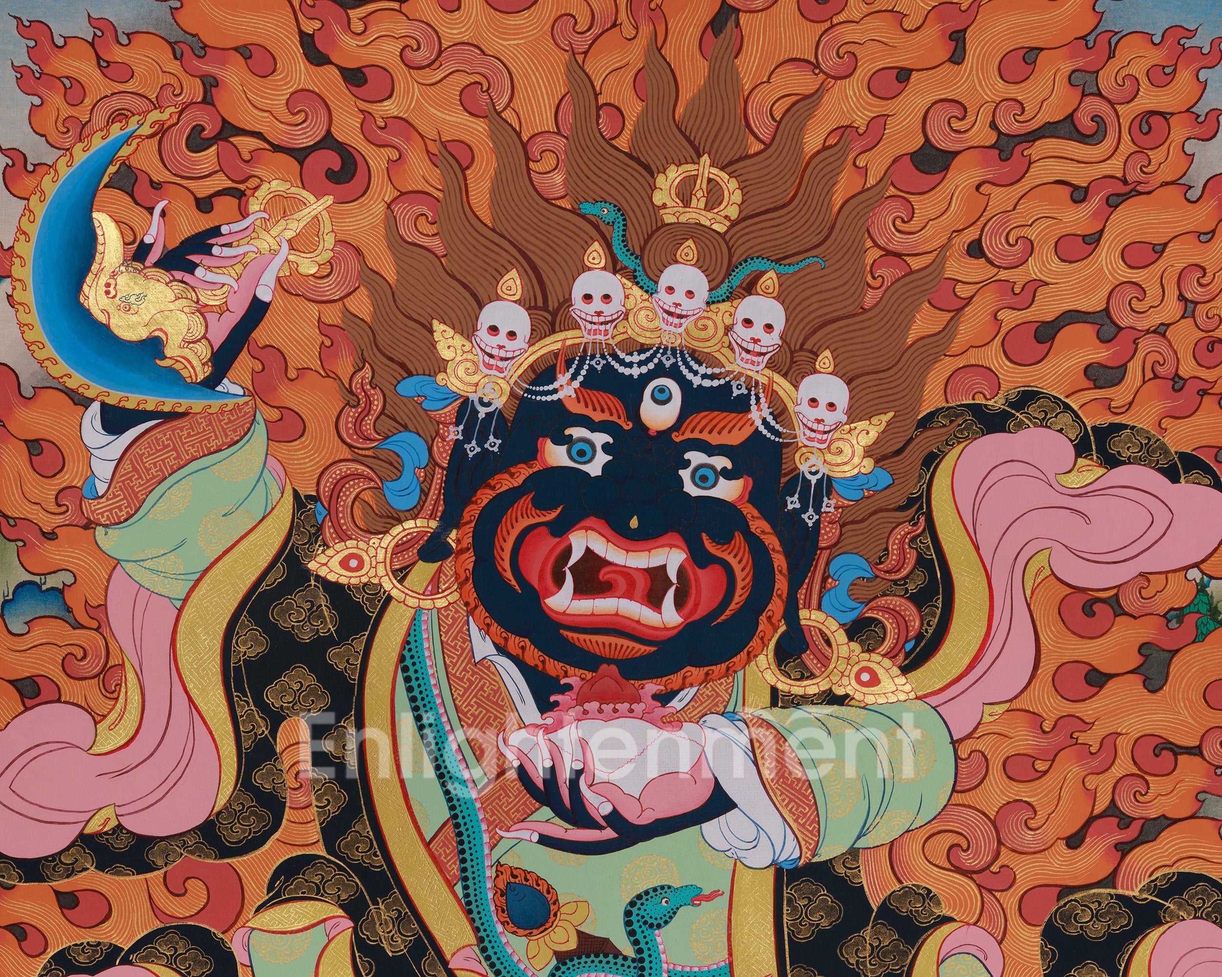 Mahakala Bernagchen Thangka | Tibetan Dharma Protector Art