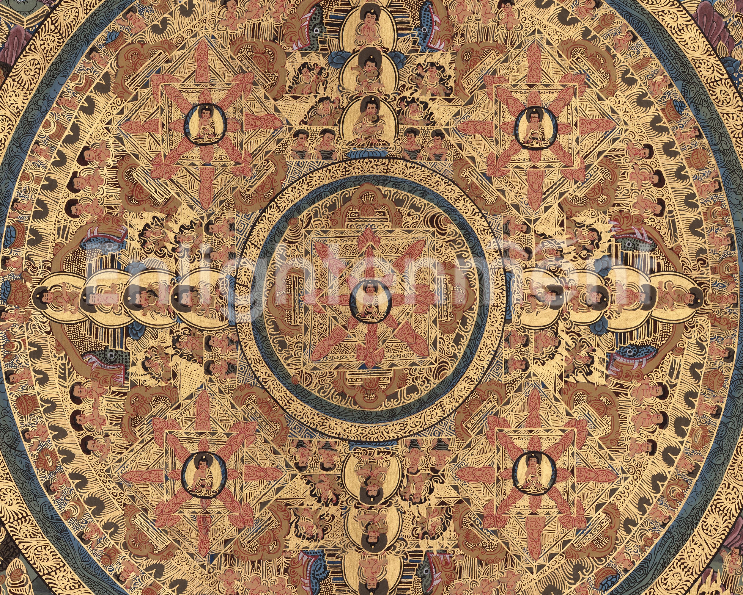 Buddhist Buddha Mandala Art | Sacred Tibetan Artwork of Enlightenment