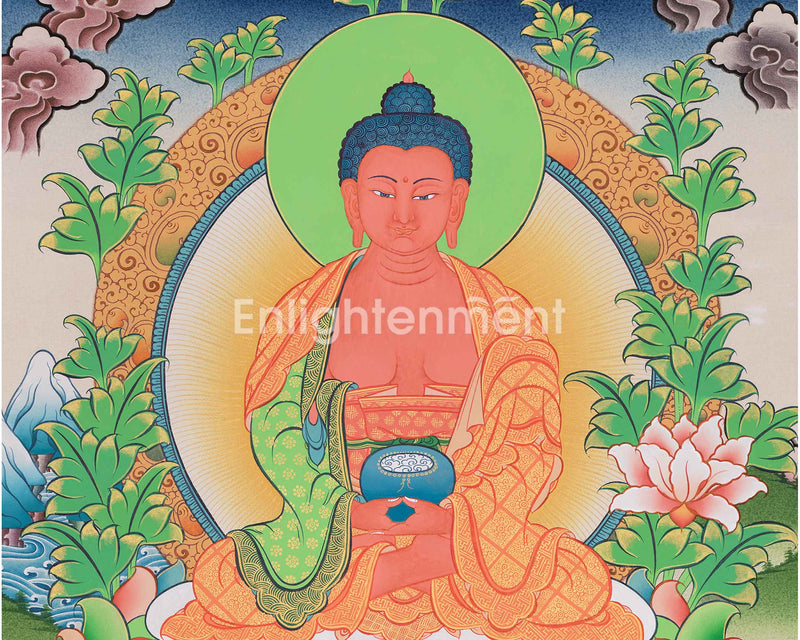 The Buddha Of Infinite Light Thangka | Amitabha Buddha Artwork | Journey to Pure Land