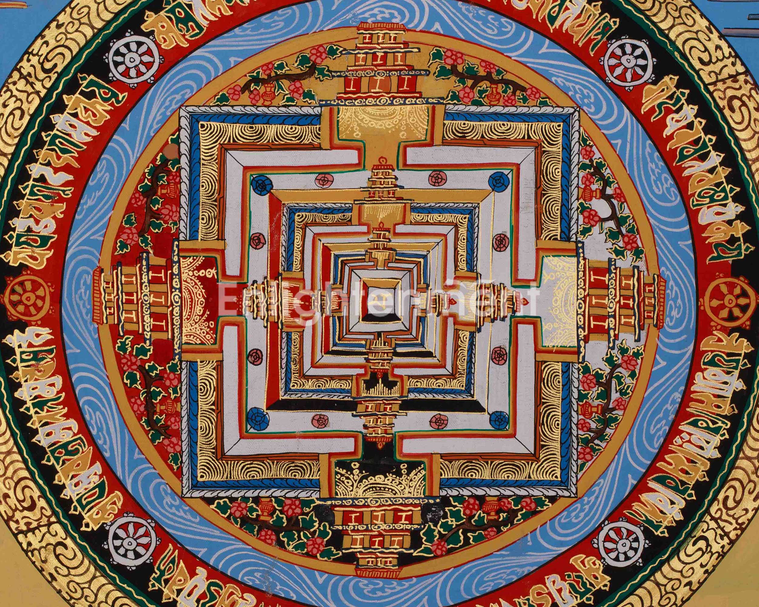 Sacred Kalachakra Mandala Art | Symbolizing the Wheel of Time and Cosmic Harmony
