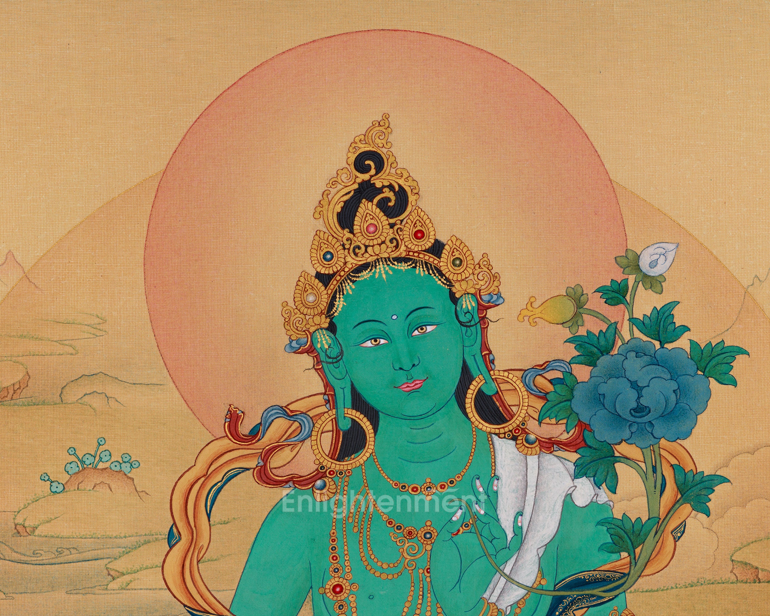 Majestic Green Tara | Mother Of All Buddhas Thangka