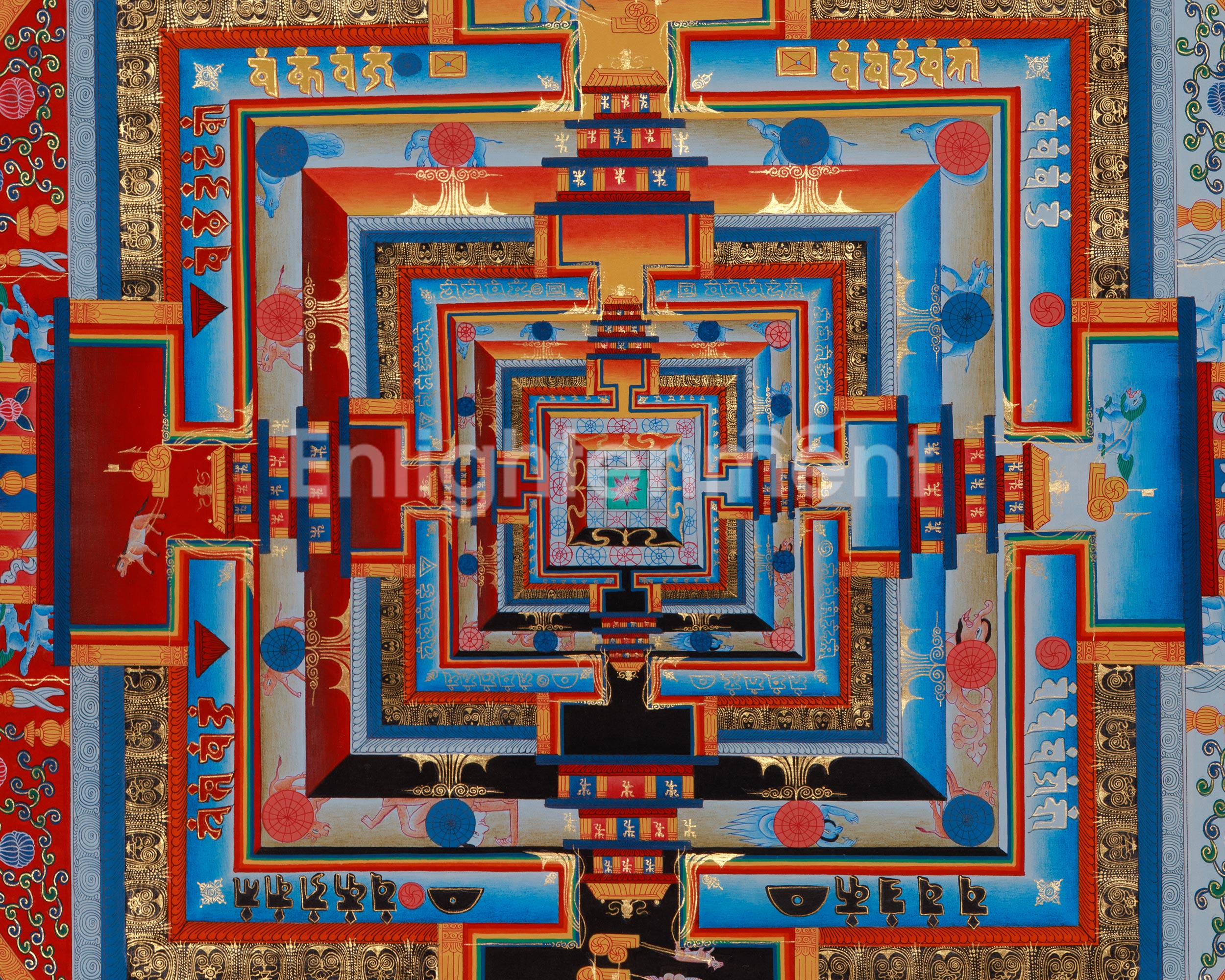 Kalachakra Mandala Spiritual Art | Tibetan Buddhist Meditation Artwork
