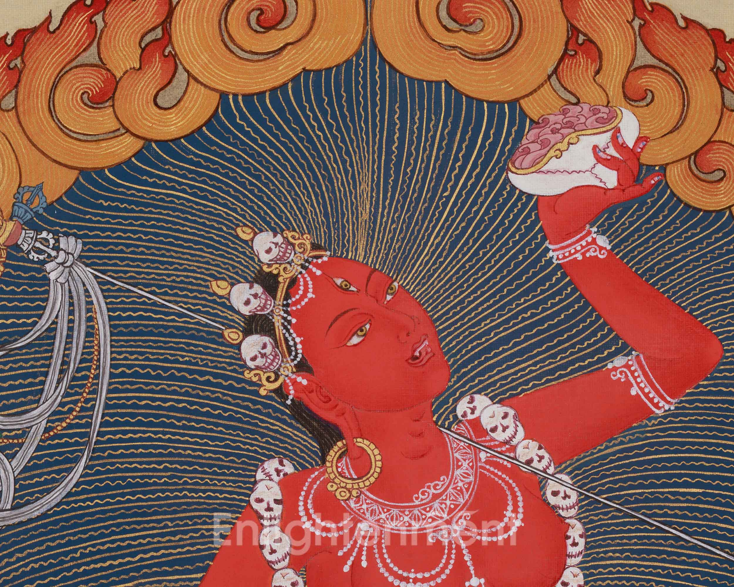 Traditional Vajrayogini Thangka | Sacred Dakini Buddhist Artwork