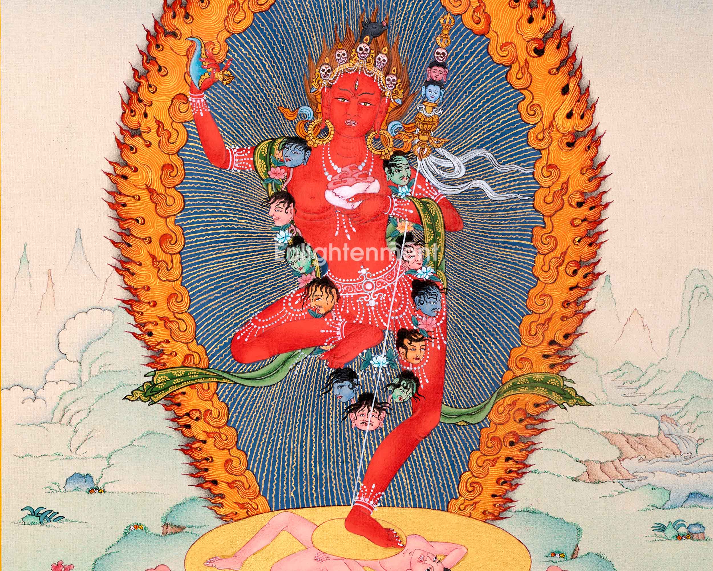Vajravarahi Thangka | Tantric Buddhist Goddess | Buddhist Dakini Art