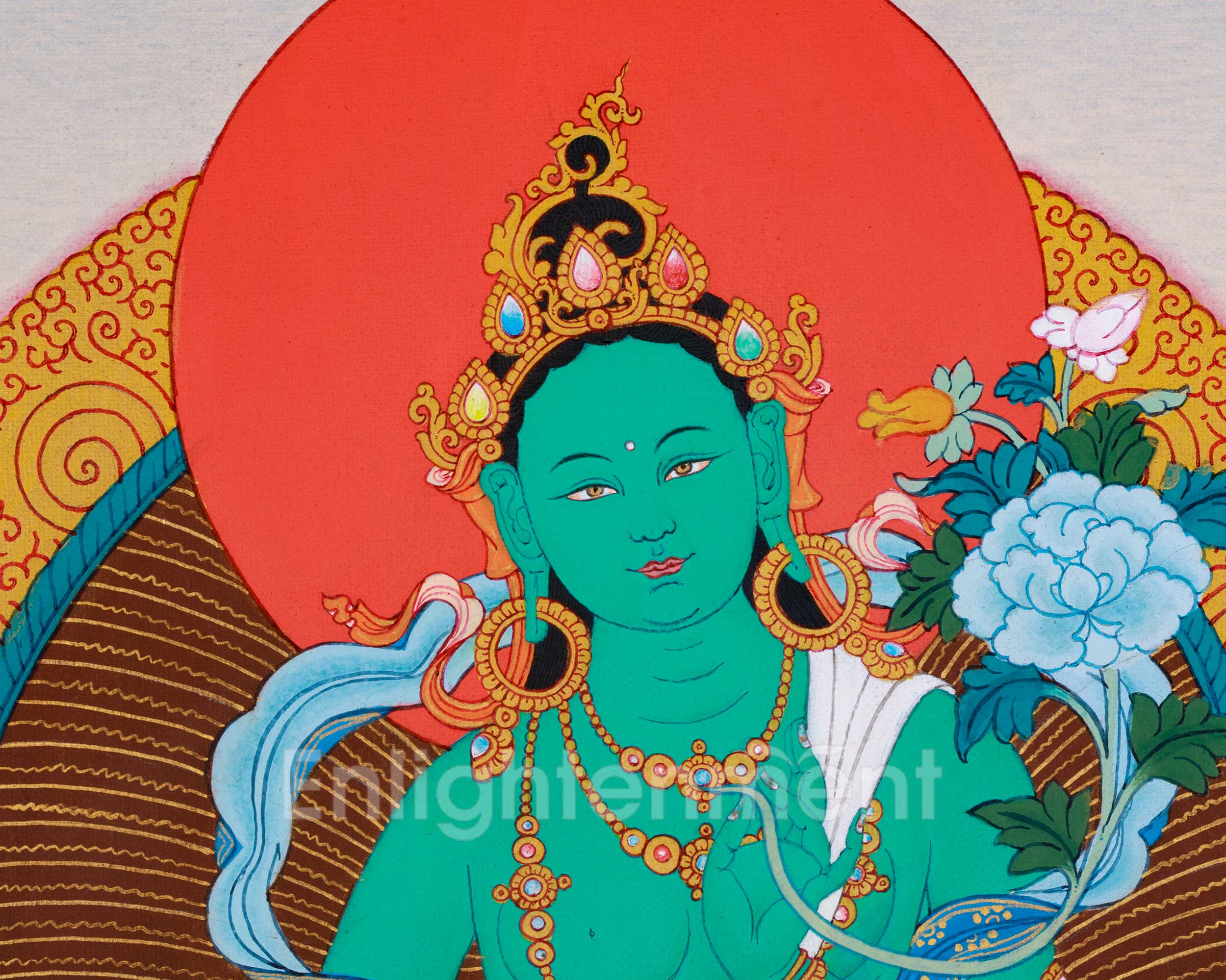 Mother Green Tara Thangka | The Female Bodhisattva