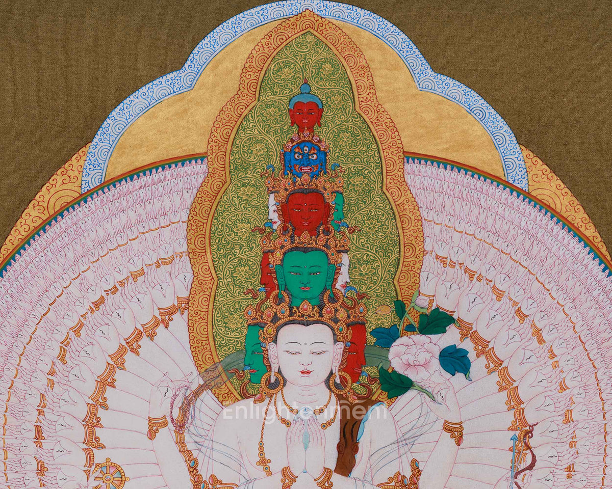 Buddhist Deity 1000 Armed Chenrezig | Avalokiteshvara Art