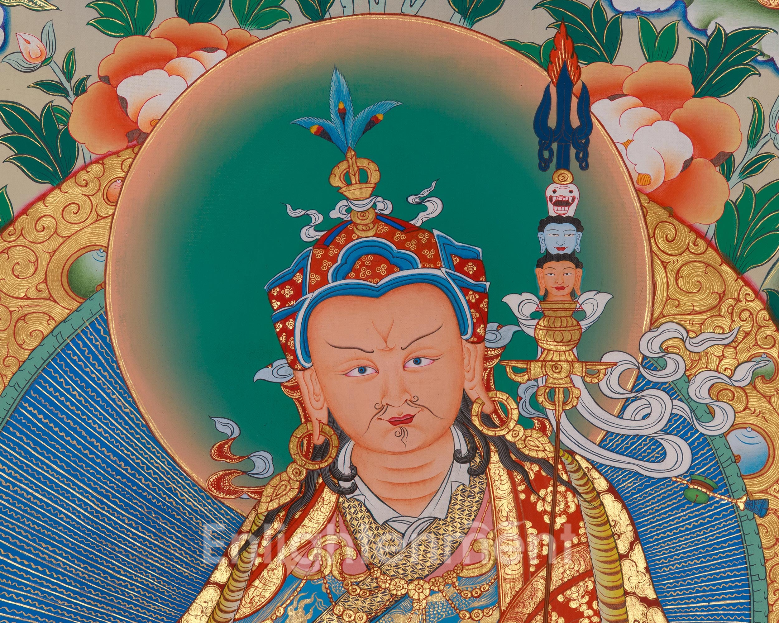 Hand-Painted Guru Rinpoche Art | Embrace the Enlightened Wisdom